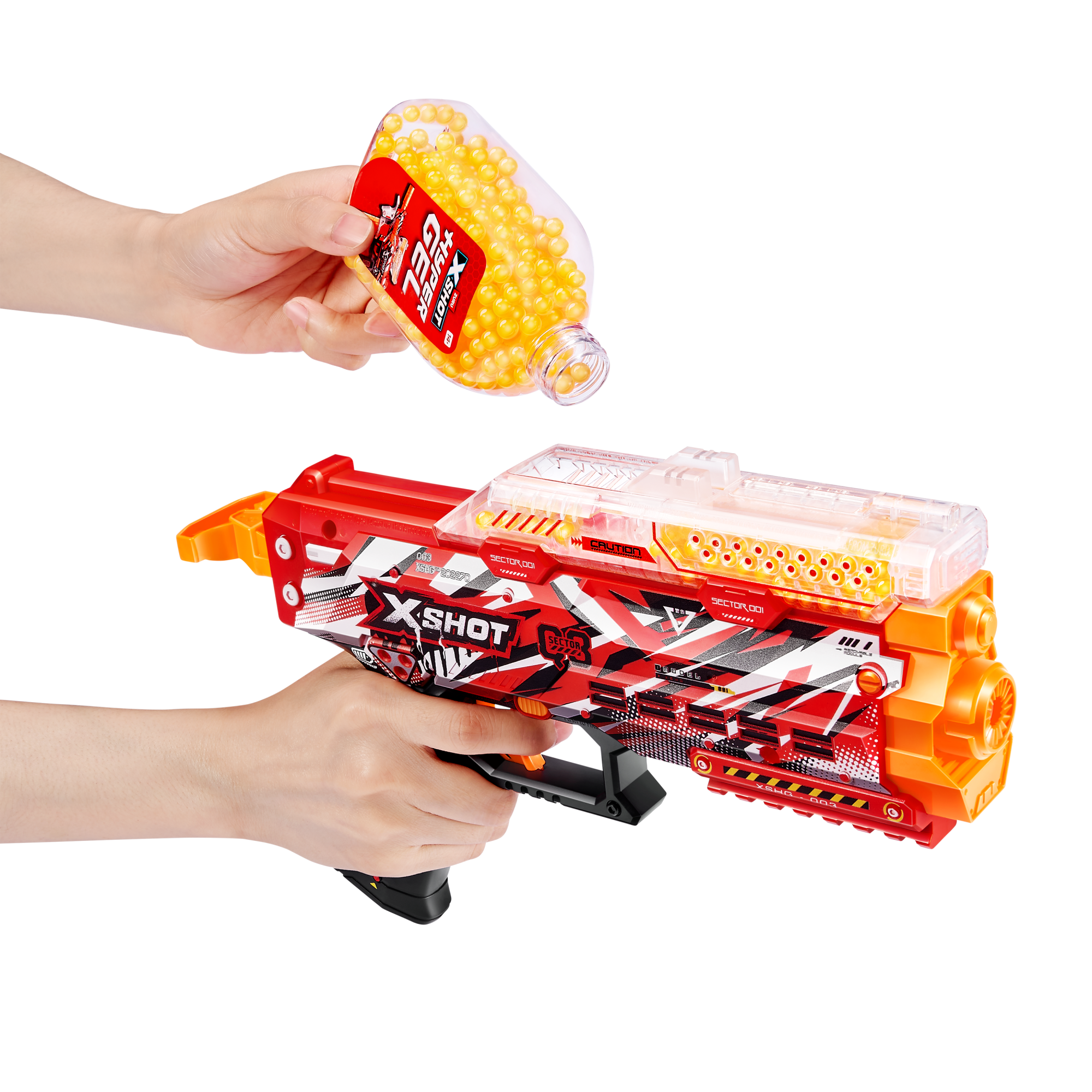 Игровой набор ZURU X-Shot HYPERGEL Стингер (бластер, 3000 снарядов-гранул, защитные очки)