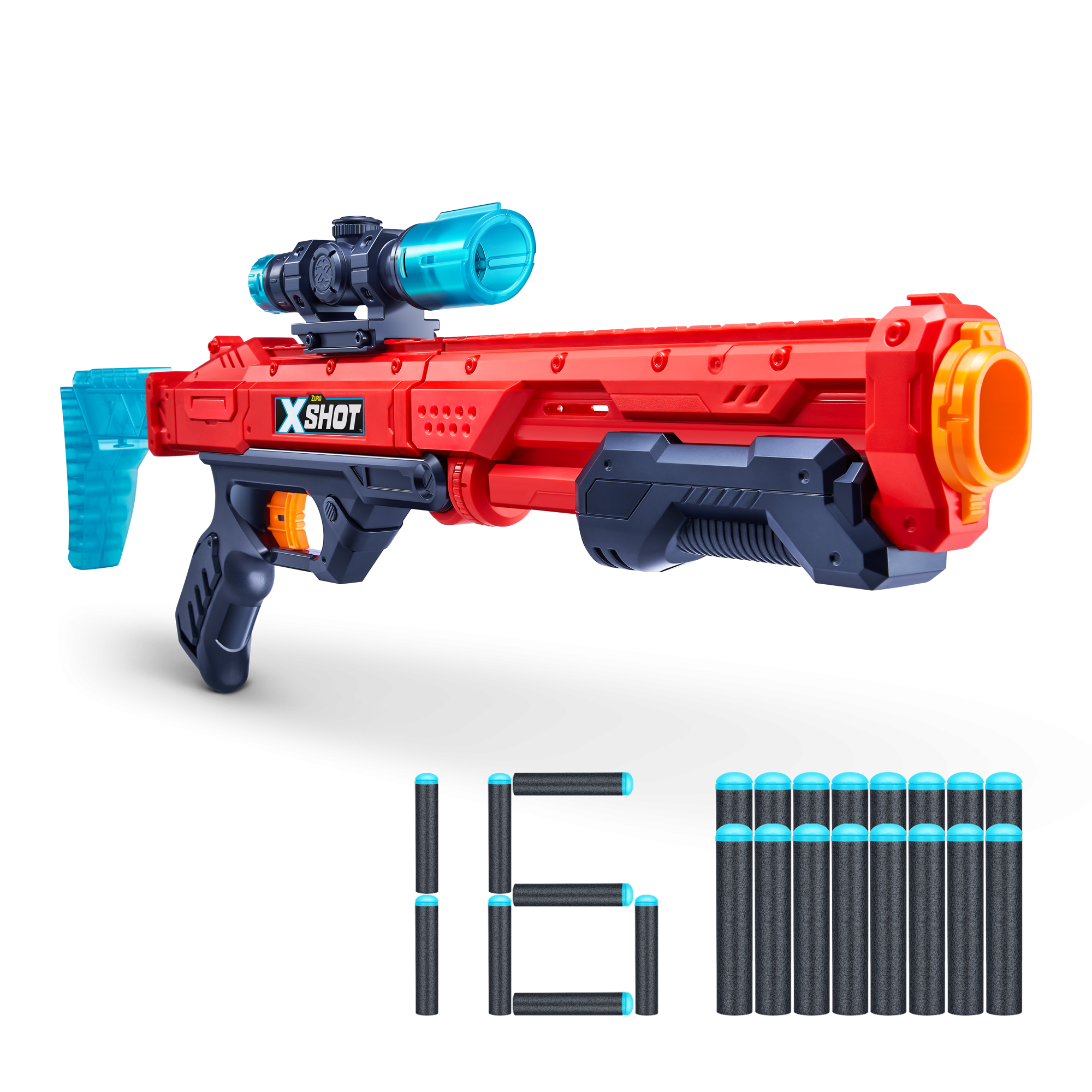 Игровой набор ZURU X-Shot EXCEL Хоукай (бластер, 16 снарядов)