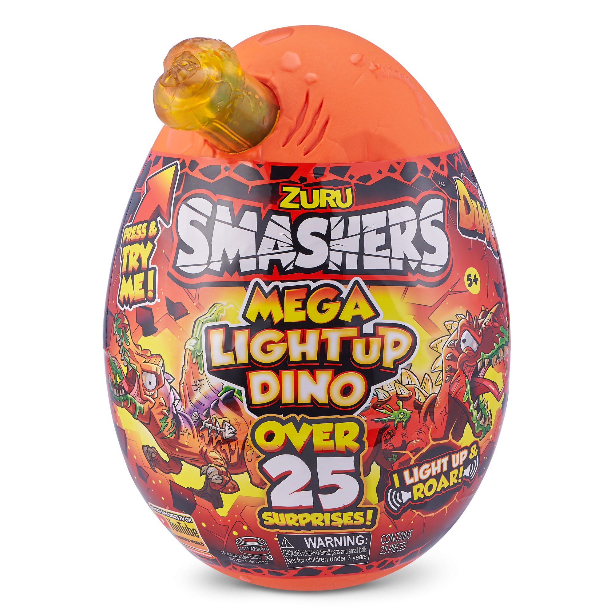 Игрушка ZURU Smashers Mini Egg Динозавр со свет. эффектами в асс. Игрушка ZURU Smashers Mini Egg Динозавр со свет. эффектами в асс.