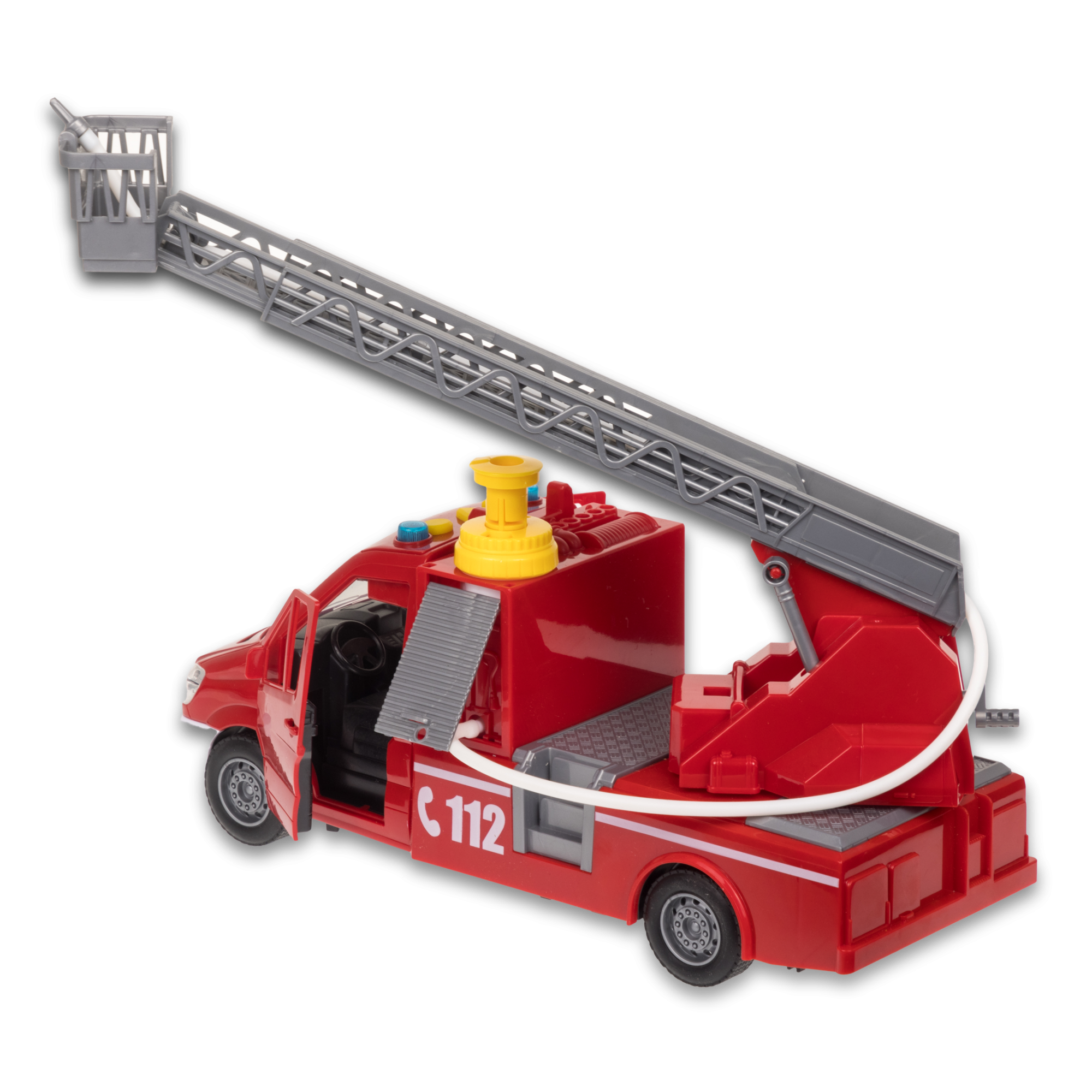 Игрушка-пожарная машина KID ROCKS, масштаб 1:16,со звуком и светом, инерц. механизм