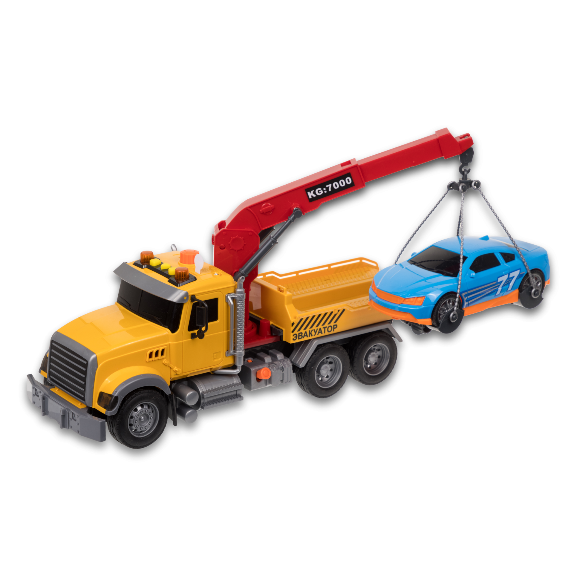 Игрушка-эвакуатор KID ROCKS, масштаб 1:12, со звуком и светом, инерц. механизм Игрушка-эвакуатор KID ROCKS, масштаб 1:12, со звуком и светом, инерц. механизм