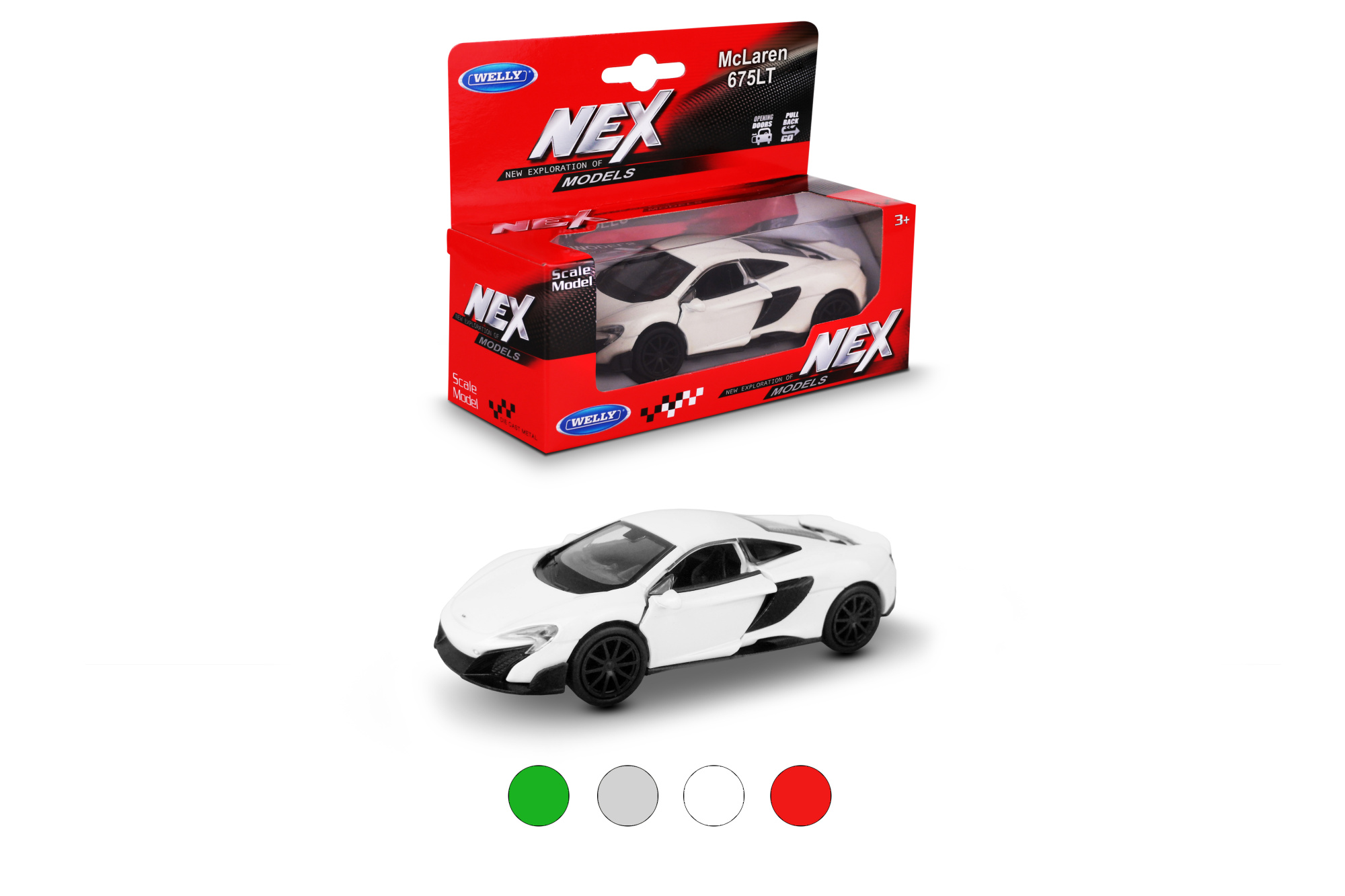 Машинка WELLY 1:38 McLaren 675LT Coupe, пруж. мех., цвет в асс.