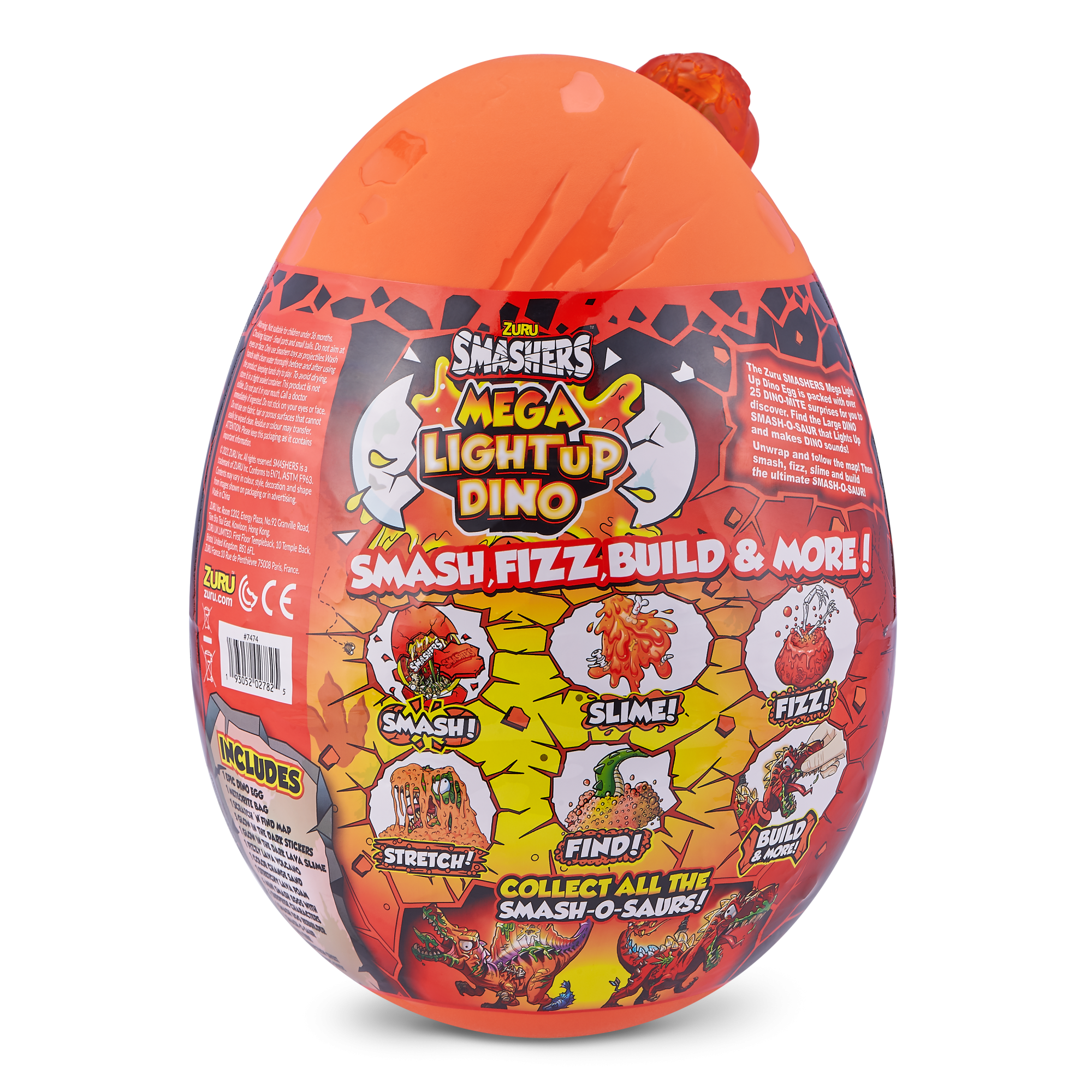 Игрушка ZURU Smashers Mini Egg Динозавр со свет. эффектами в асс. Игрушка ZURU Smashers Mini Egg Динозавр со свет. эффектами в асс.