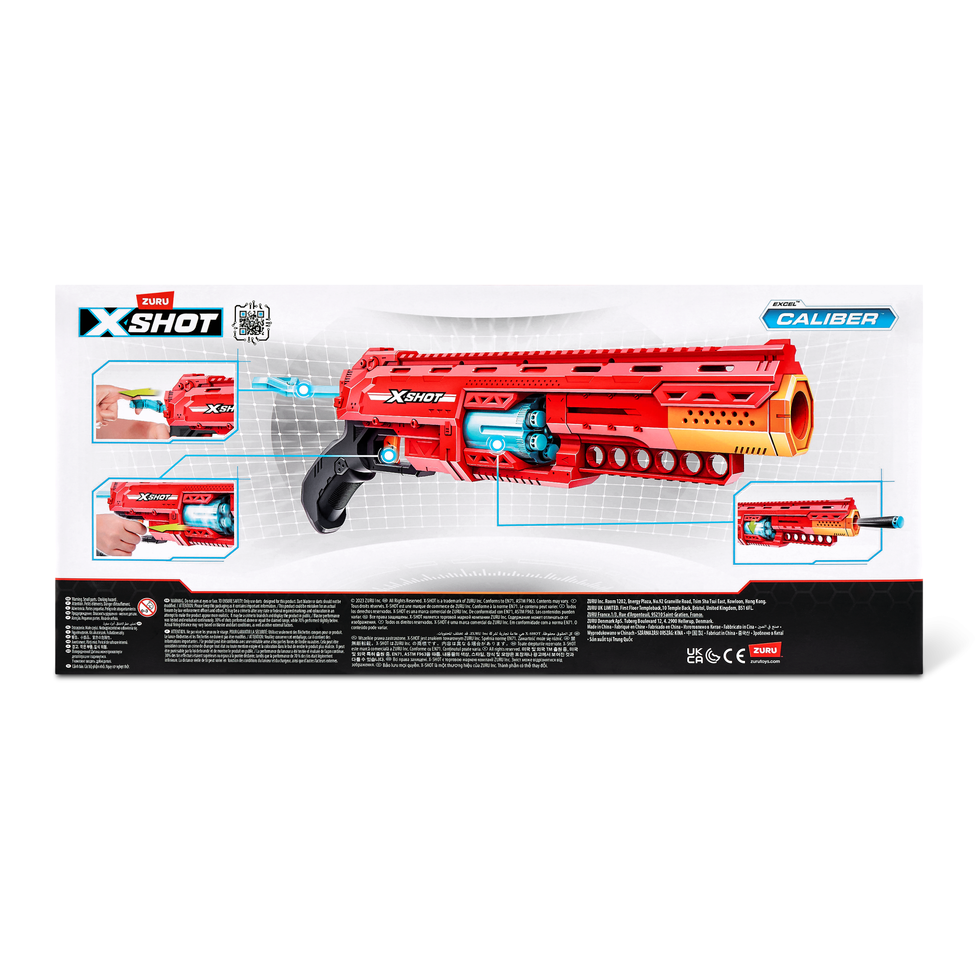 Игровой набор ZURU X-Shot EXCEL Калибер (бластер, 16 снарядов)