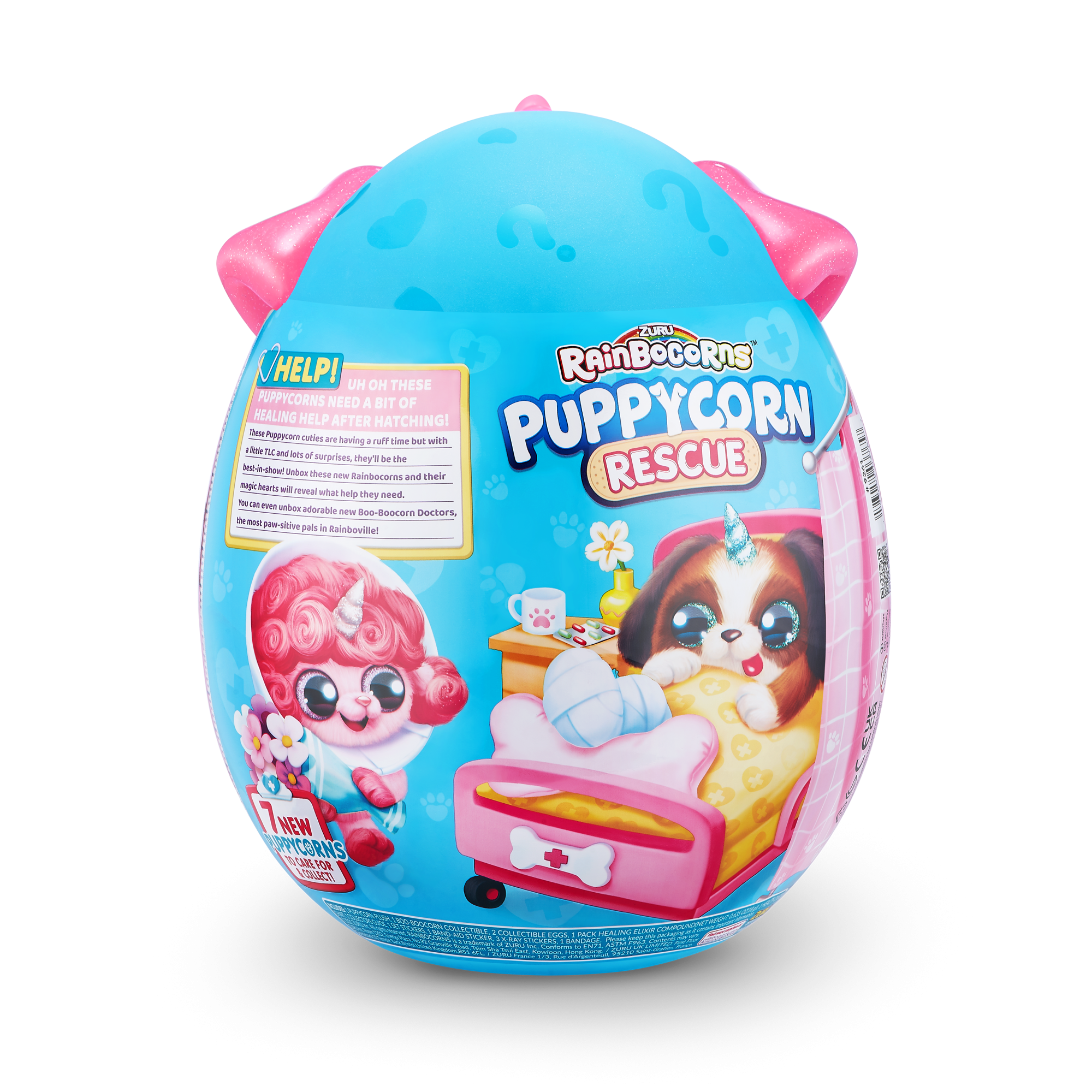 ZURU Rainbocorns Sequin Puppycorn Rescue S5 с акс., игрушка-сюрприз