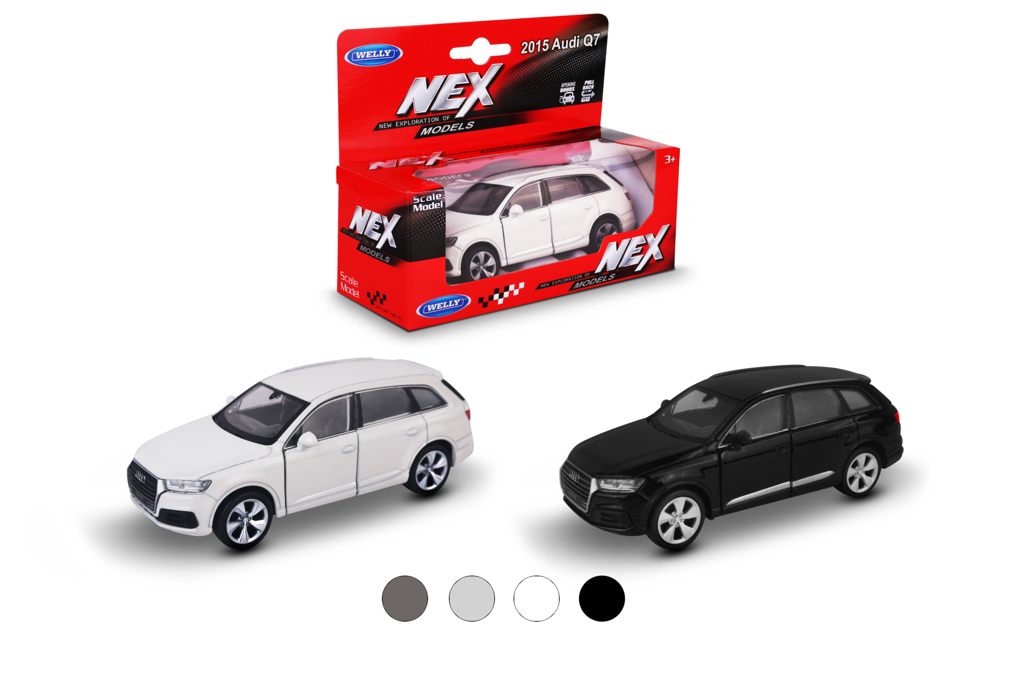 Машинка WELLY 1:38 Audi Q7, пруж. мех., цвет в асс.