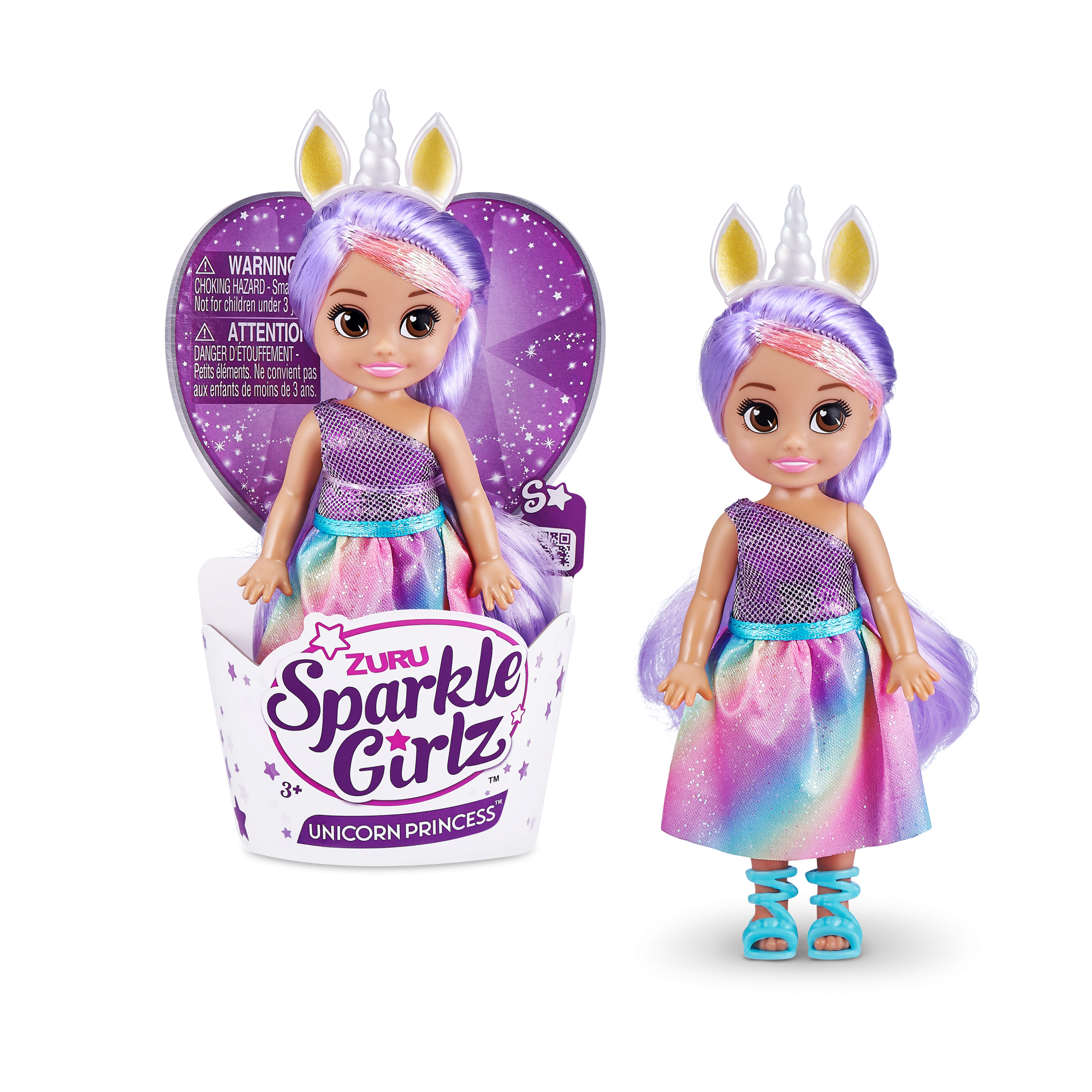 Мини-кукла ZURU Sparkle Girlz "Принцесса единорогов" в асс., дисплей-бокс 24шт.