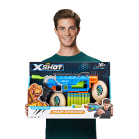 Игровой набор ZURU X-Shot DINO ATTACK Дино Страйкер (бластер, 4 мишени, 16 снарядов)