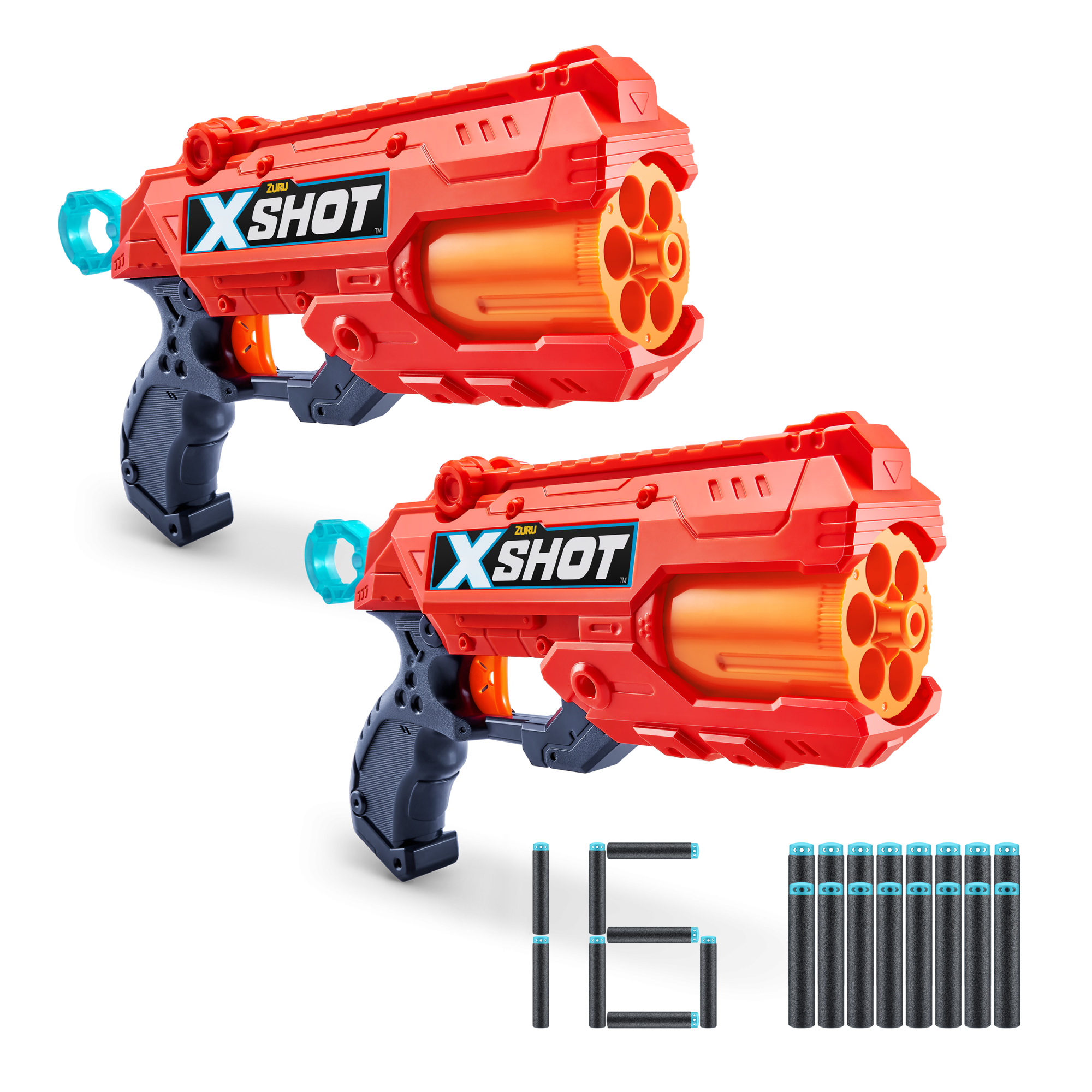 Игровой набор ZURU X-Shot EXCEL Рефлекс ДУО (2 бластера, 3 мишени, 16 снарядов)