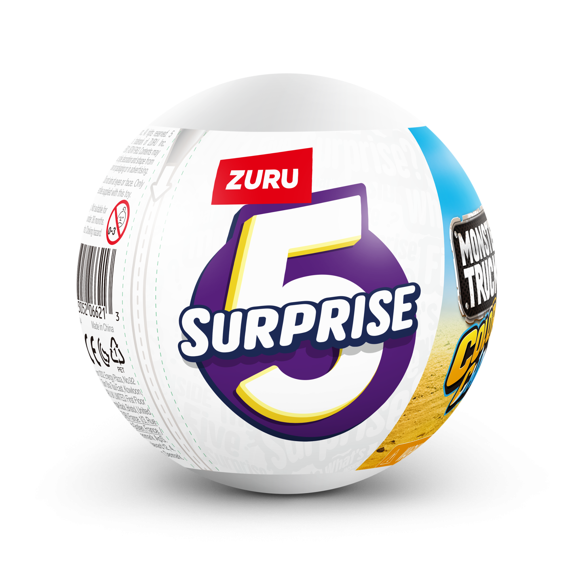 Капсула-сюрприз ZURU 5 Surprise "Монстр-траки" S3 с акс. в асс., дисплей-бокс 13шт.