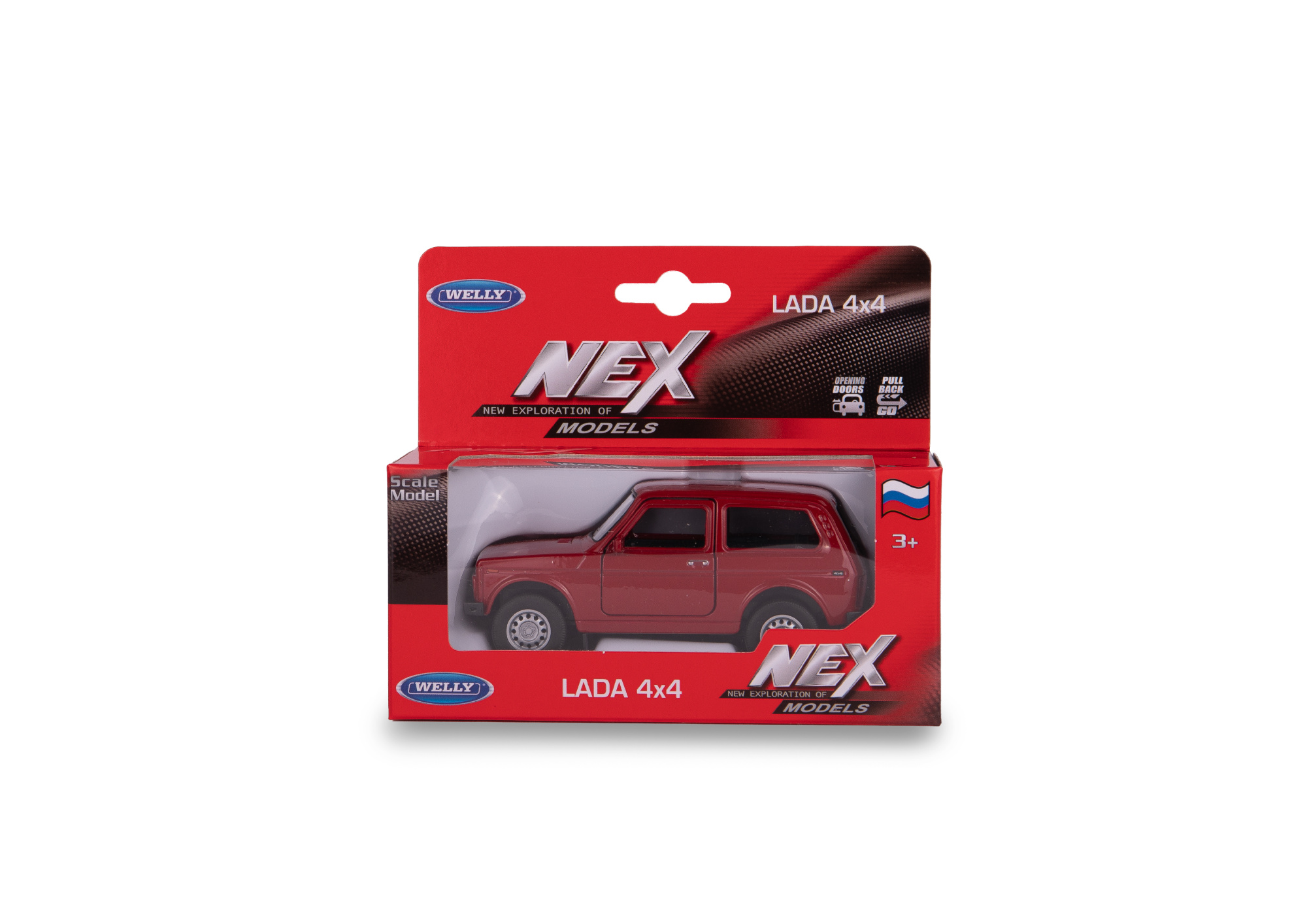 Машинка WELLY 1:38 LADA Niva, пруж. мех., цвет в асс.