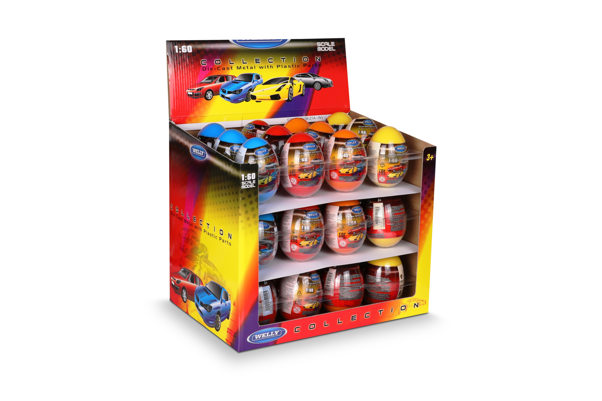 Машинка WELLY 1:60, в асс., набор 23D, дисплей-бокс 36 шт. Машинка WELLY 1:60, в асс., набор 23D, дисплей-бокс 36 шт.