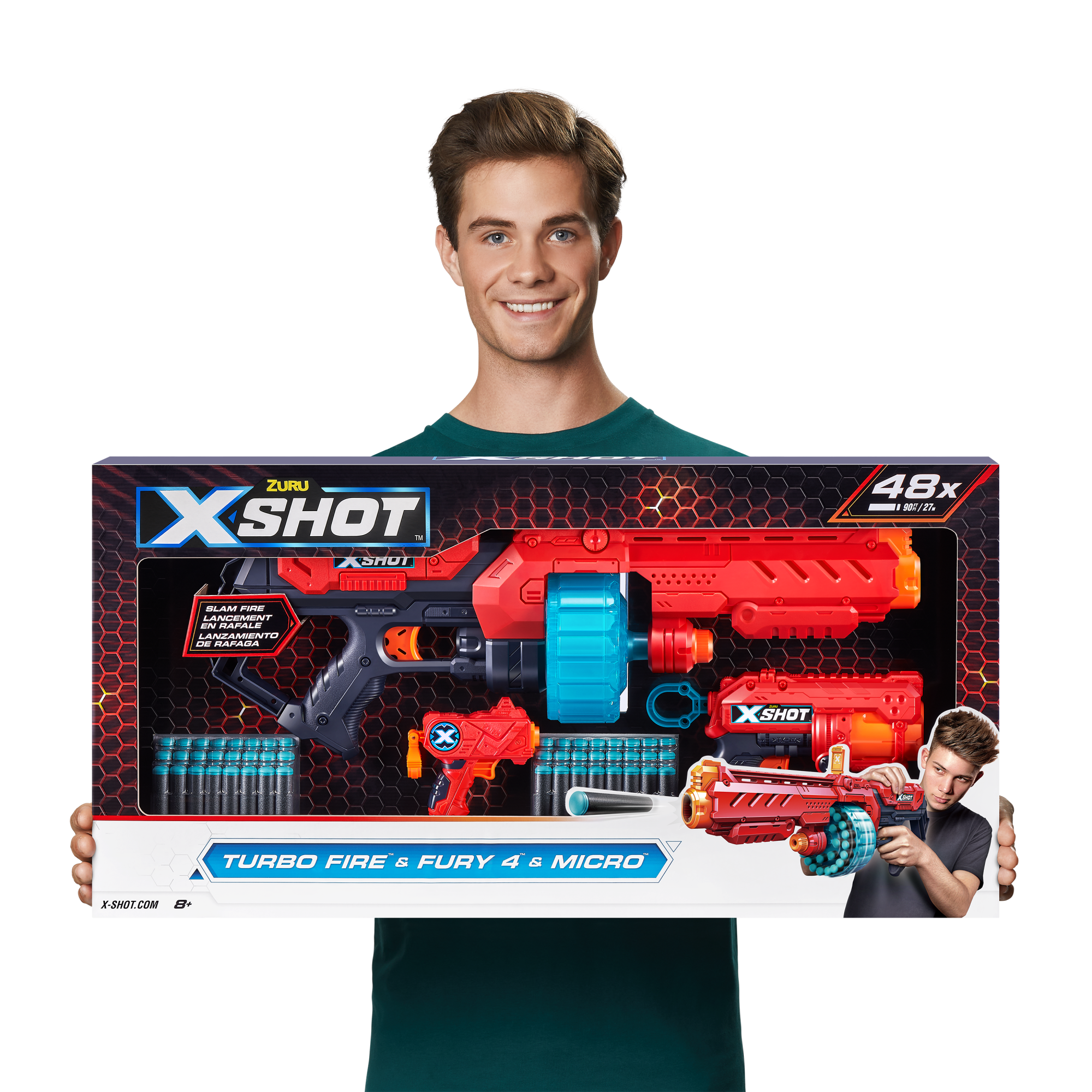 Игровой набор ZURU X-Shot EXCEL Комбо ТРИО (бластеры Турбо Файр + Фьюри + Микро, 48 снарядов) Игровой набор ZURU X-Shot EXCEL Комбо ТРИО (бластеры Турбо Файр + Фьюри + Микро, 48 снарядов)