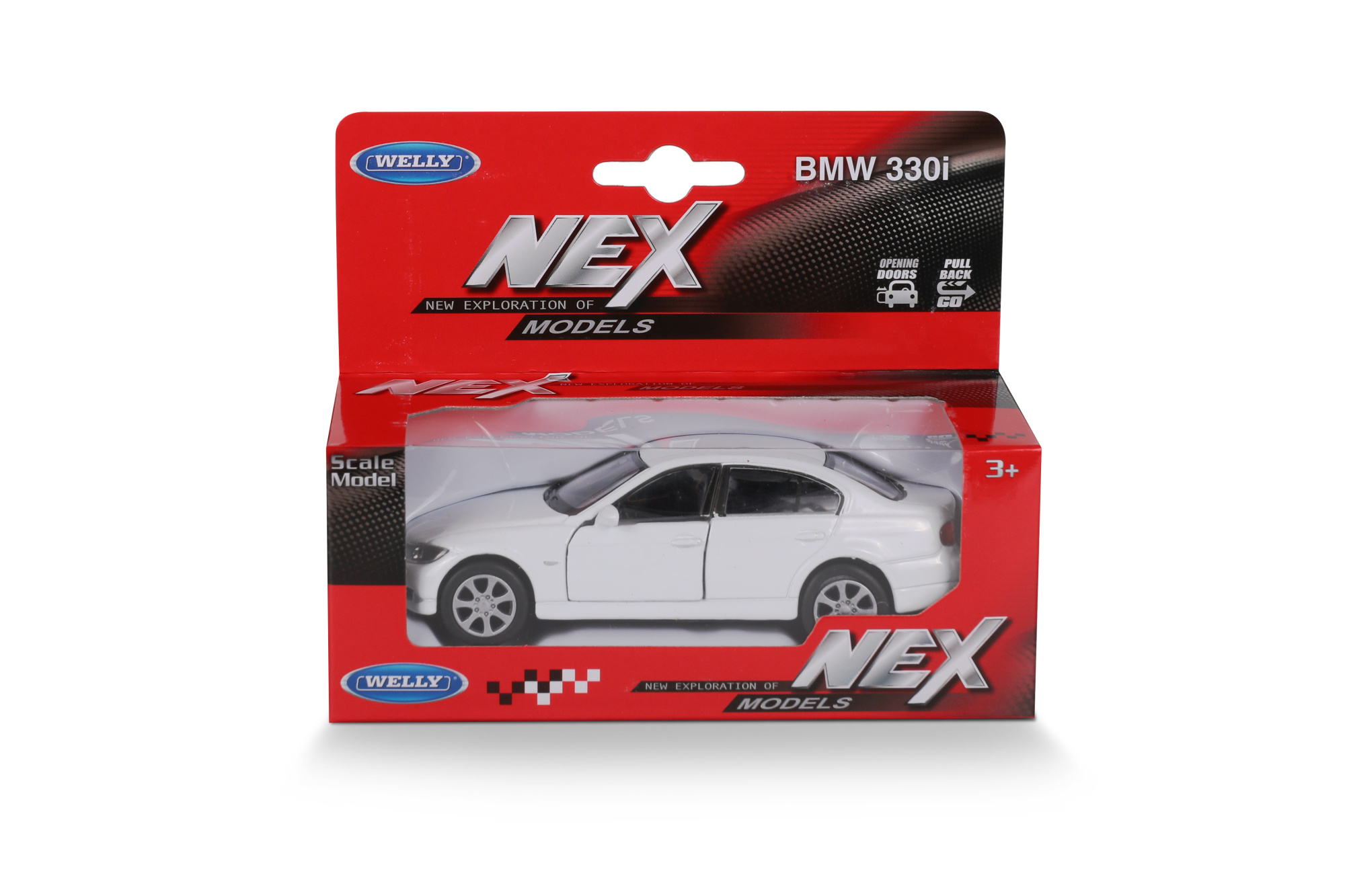 Машинка WELLY 1:38 BMW 330i, пруж. мех., цвет в асс.