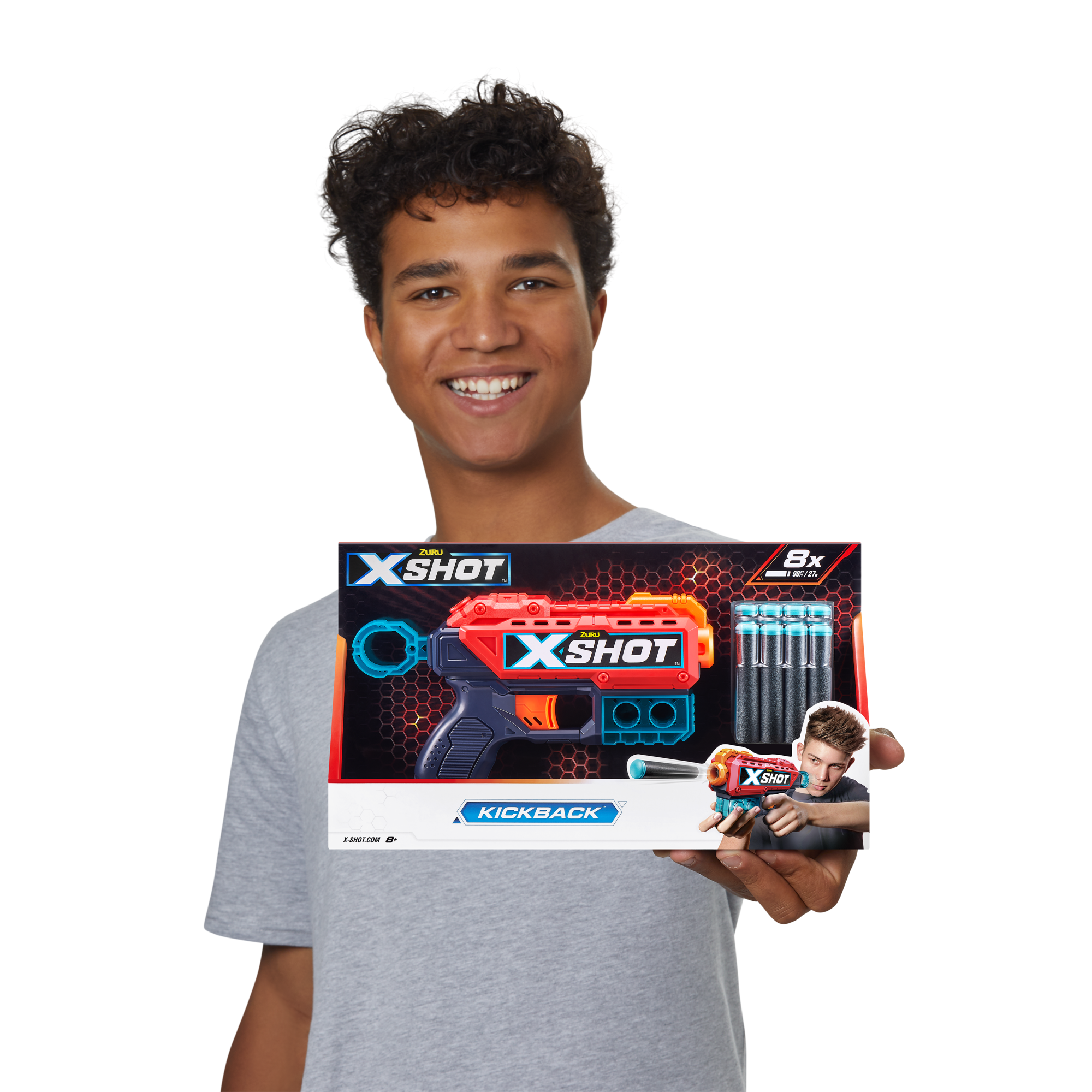 Игровой набор ZURU X-Shot EXCEL Кикбэк (бластер, 8 снарядов)