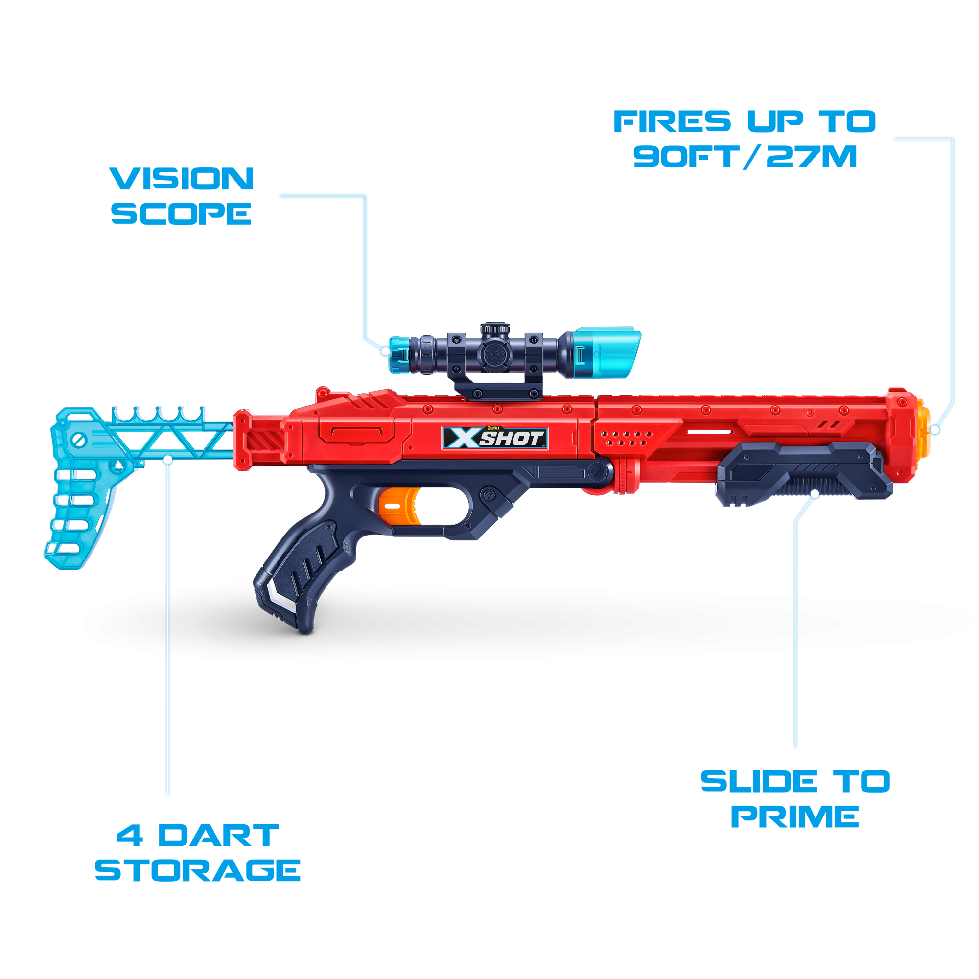 Игровой набор ZURU X-Shot EXCEL Хоукай (бластер, 16 снарядов)
