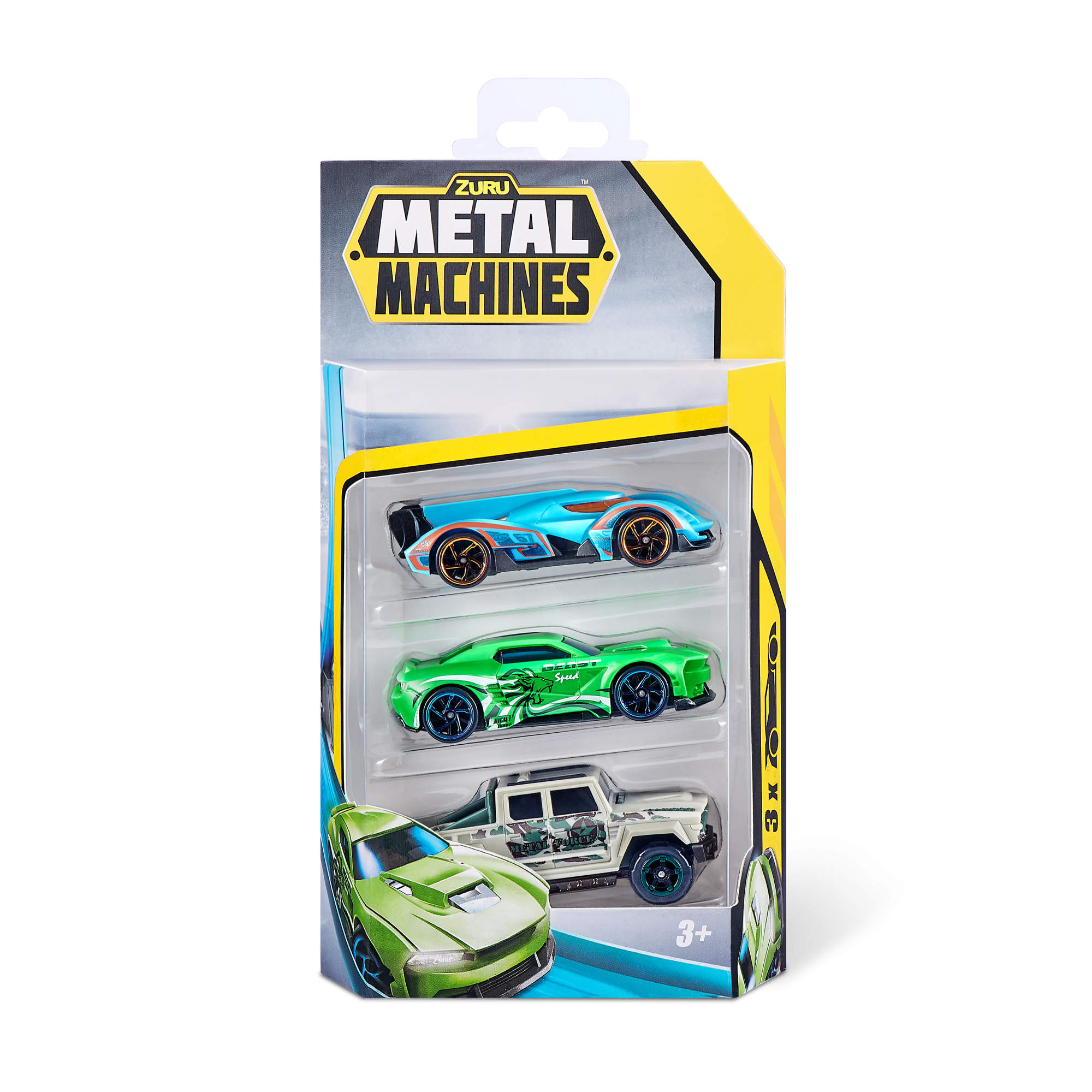 Набор машинок ZURU Metal Machines в асс., 3шт.