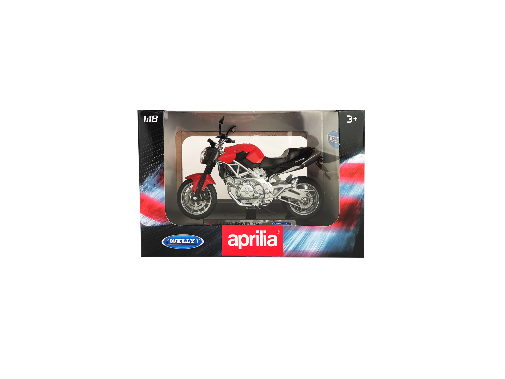 Мотоцикл WELLY 1:18 Aprilia Shiver 750, красный