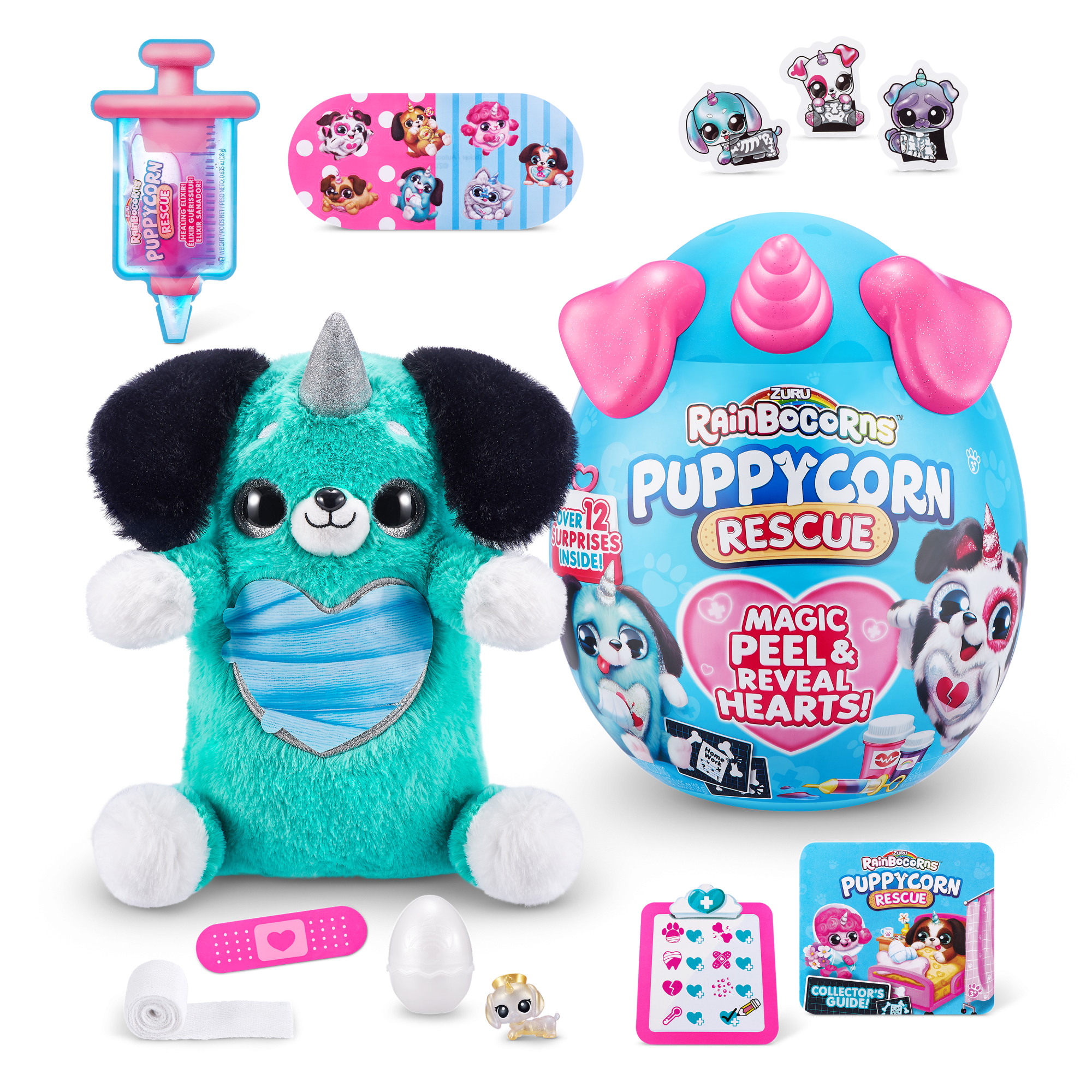 ZURU Rainbocorns Sequin Puppycorn Rescue S5 с акс., игрушка-сюрприз