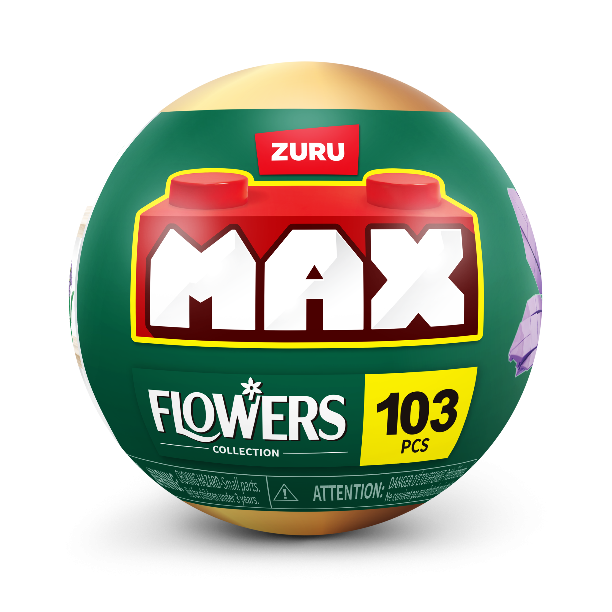 Игровой набор конструктор ZURU MAX Premium Flowers Building Bricks Collection (до 167 деталей)