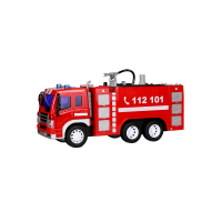 Игрушка-пожарная машина KID ROCKS, масштаб 1:16,со звуком и светом, инерц. механизм