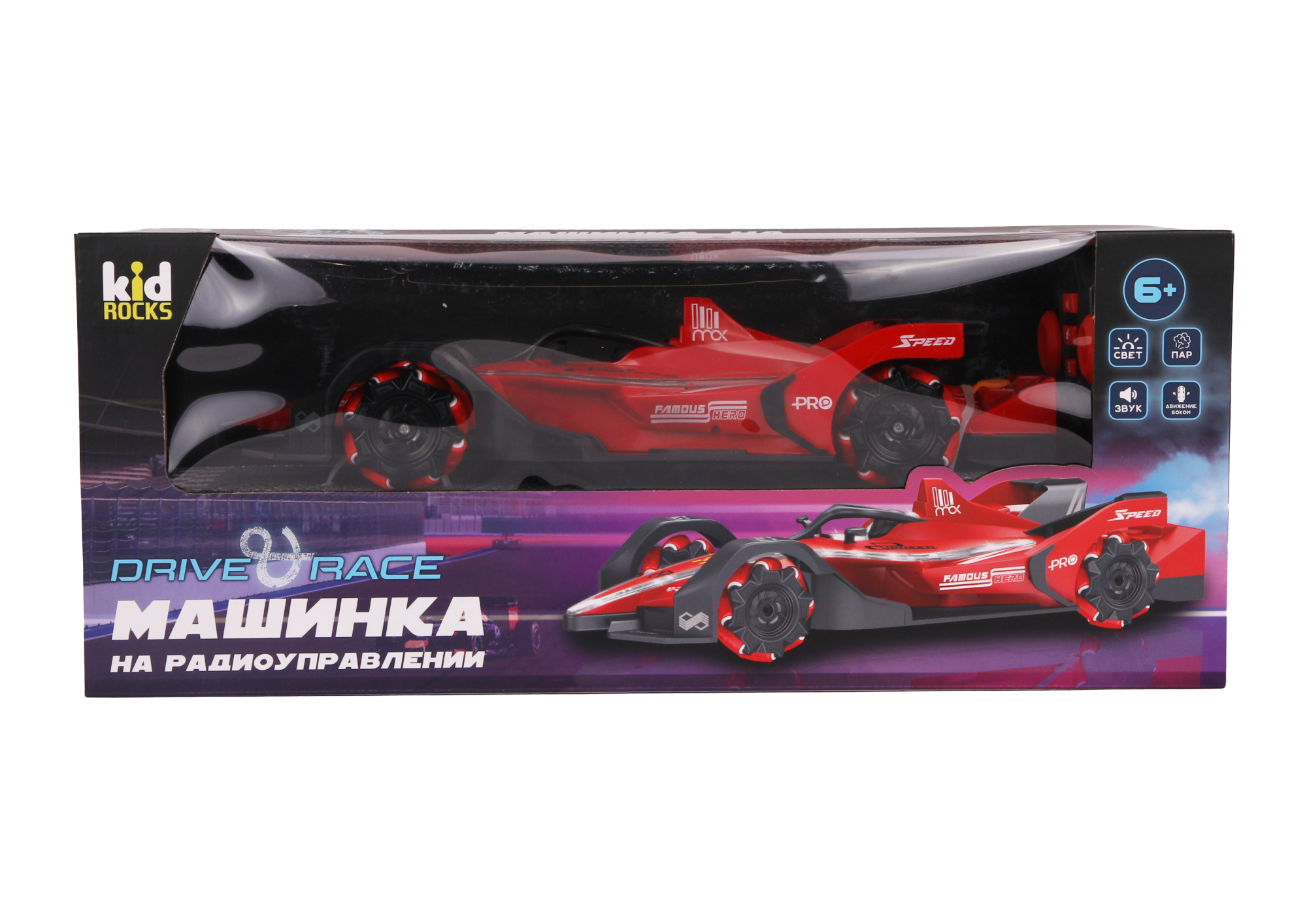 Машинка Р/У Kid Rocks Болид Формулы 1, красный