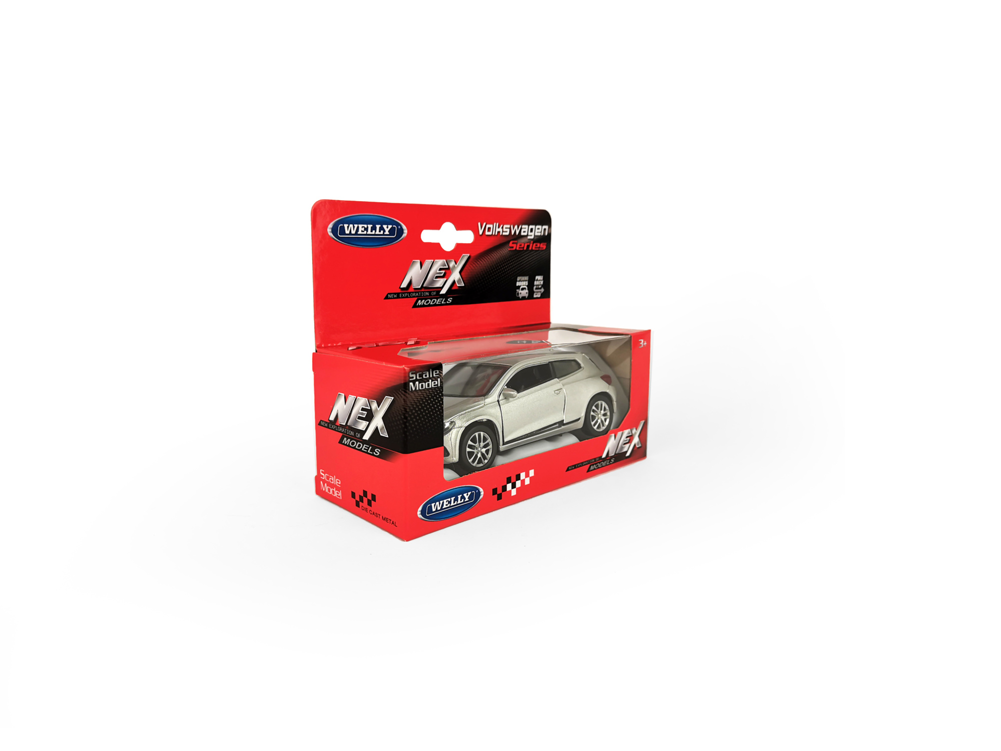 Машинка WELLY 1:38 Volkswagen Scirocco, пруж. мех., цв. в асс.