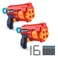 Игровой набор ZURU X-Shot EXCEL Фьюри ДУО (2 бластера, 3 мишени, 16 снарядов)