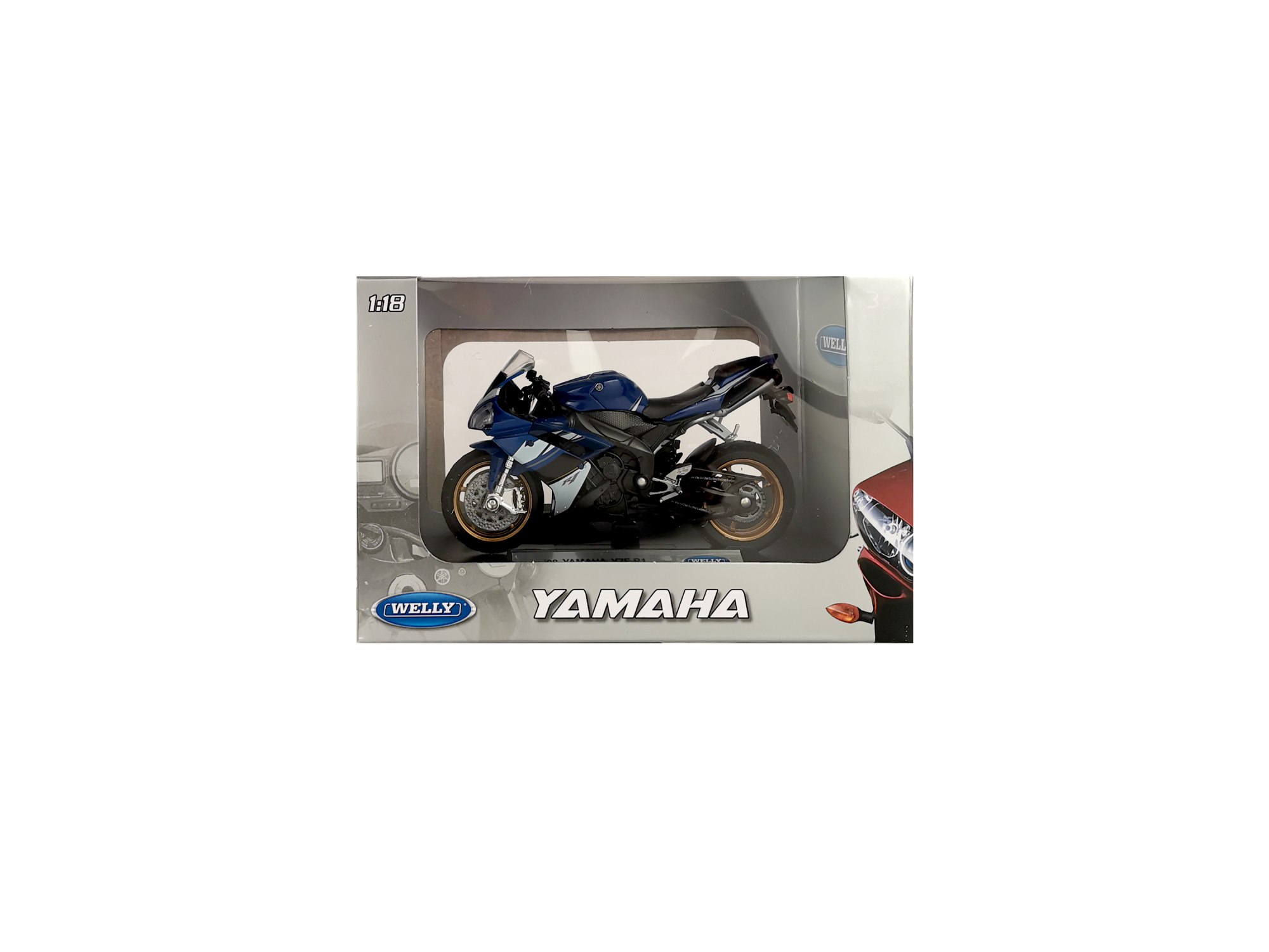 Мотоцикл WELLY 1:18 YAMAHA YZF-R1 2008, синий Мотоцикл WELLY 1:18 YAMAHA YZF-R1 2008, синий