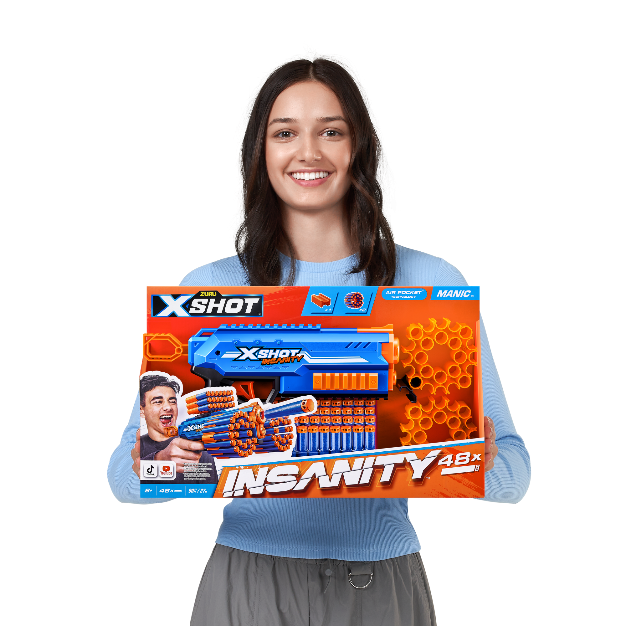 Игровой набор ZURU X-Shot INSANITY Мэник (бластер, 24 снаряда)