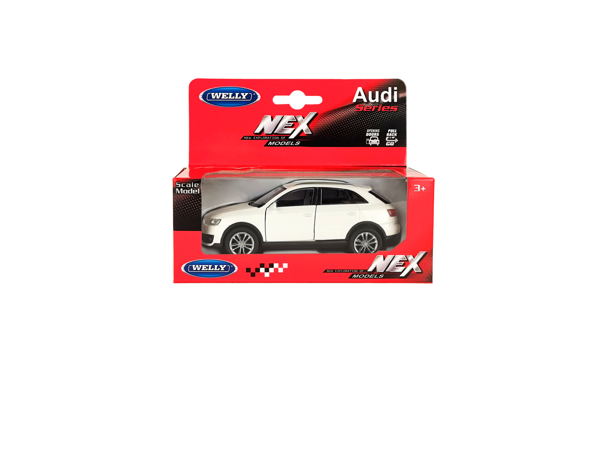 Машинка WELLY 1:38 Audi Q3, пруж. мех., цв. в асс.
