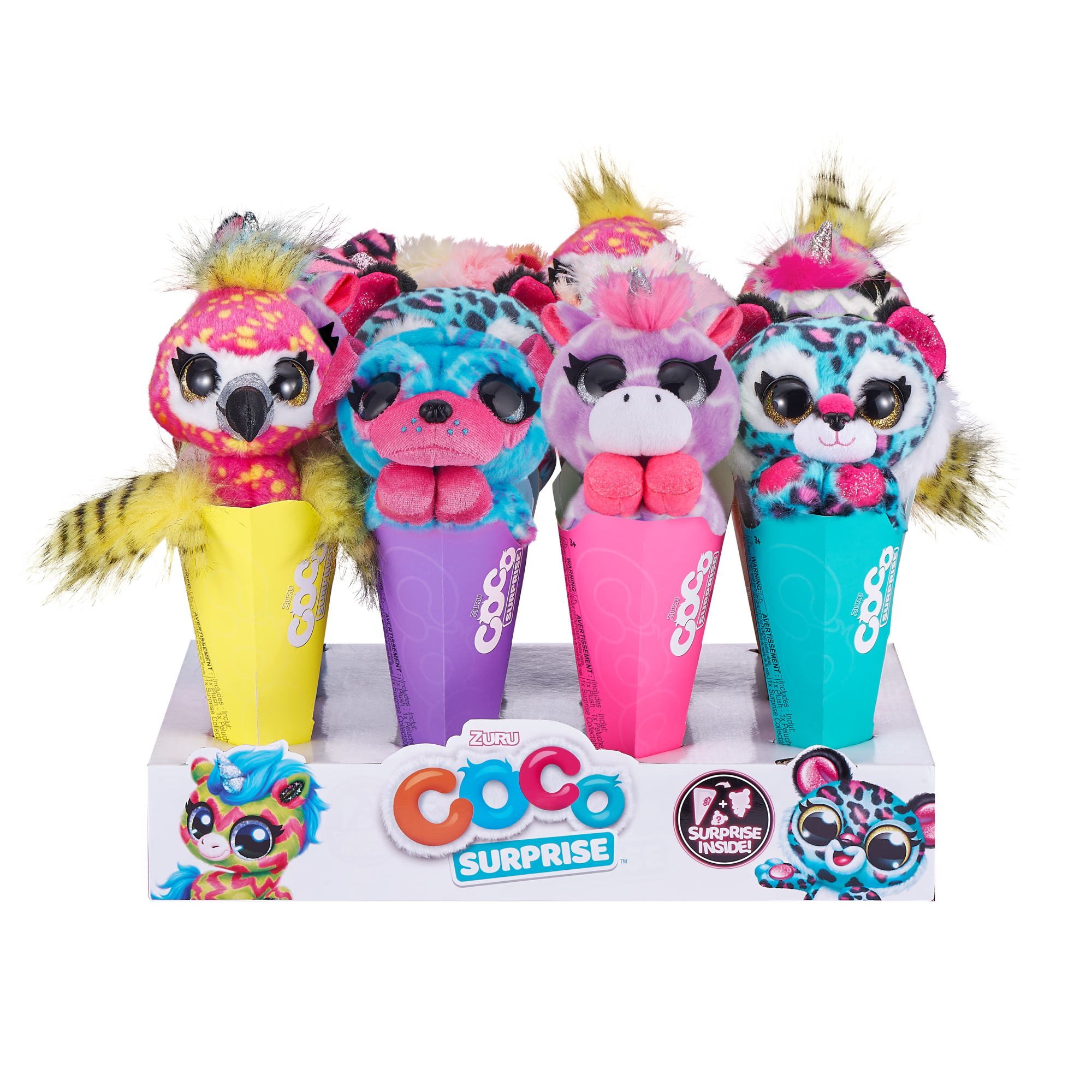 Игрушка ZURU Coco Cones Неон в асс., дисплей-бокс 12шт.