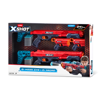 Игровой набор ZURU X-Shot EXCEL Комбо (бластеры 2х Хоукай + 2х Микро v2.0, 24 снаряда)