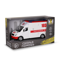 Игрушка-скорая помощь KID ROCKS, масштаб 1:16,со звуком и светом, инерц. механизм