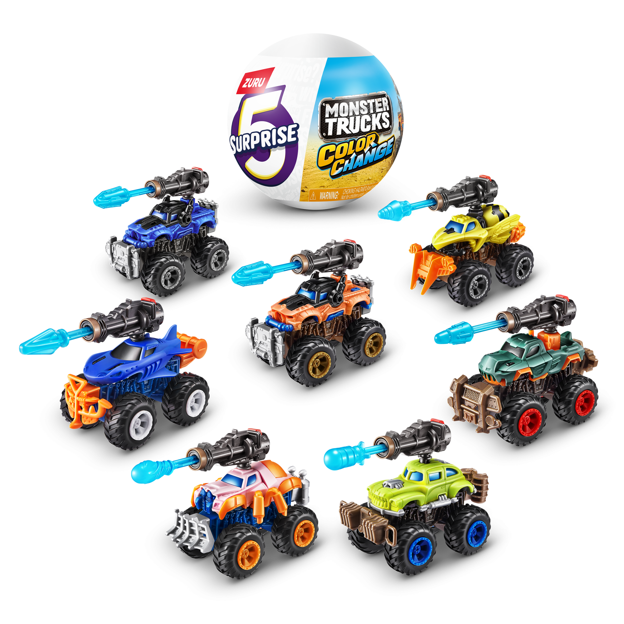 Капсула-сюрприз ZURU 5 Surprise "Монстр-траки" S3 с акс. в асс., дисплей-бокс 13шт.