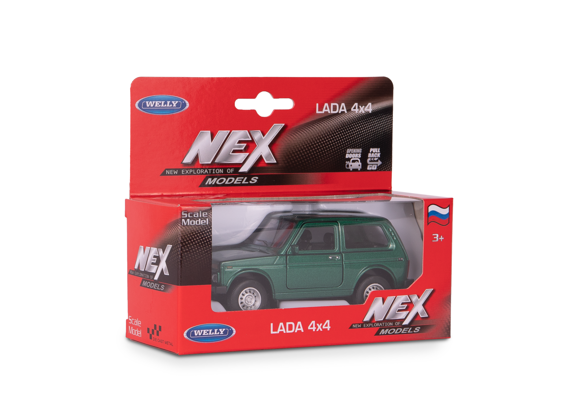 Машинка WELLY 1:38 LADA Niva, пруж. мех., цвет в асс.