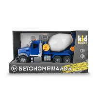 Игрушка-бетономешалка KID ROCKS, масштаб 1:12,со звуком и светом, инерц. механизм