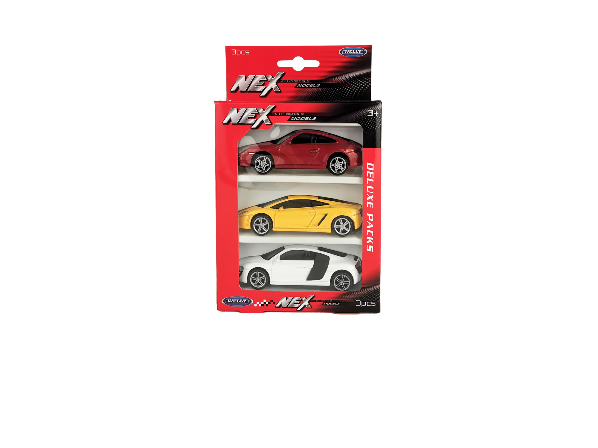 Набор WELLY 1:43, Lambo Gallardo, Porsche 911 и Audi R8 Coupe, 3 шт.