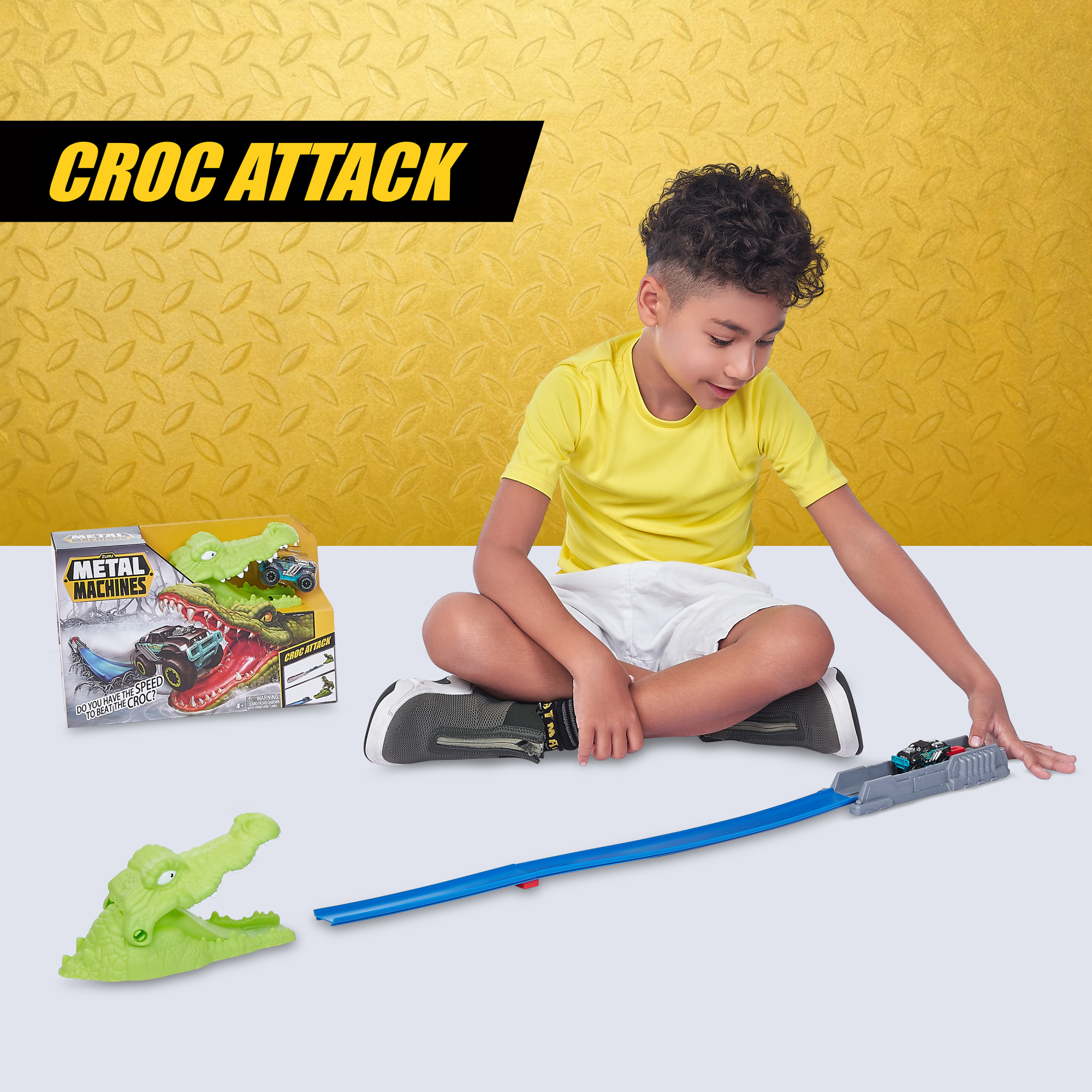 Набор ZURU Metal Machines, трек "Крокодил" с машинкой