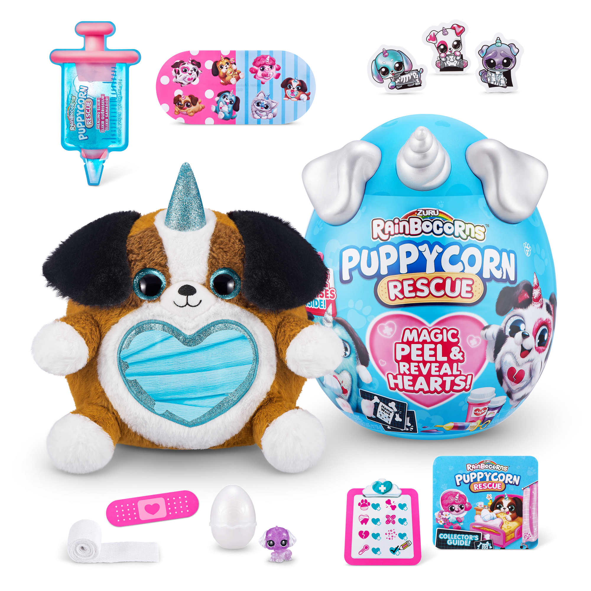 ZURU Rainbocorns Sequin Puppycorn Rescue S5 с акс., игрушка-сюрприз