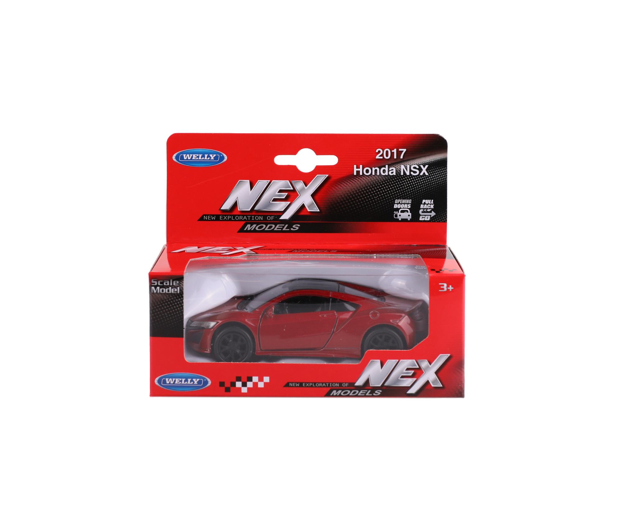 Машинка WELLY 1:38 Honda NSX, пруж. мех., цвет в асс.