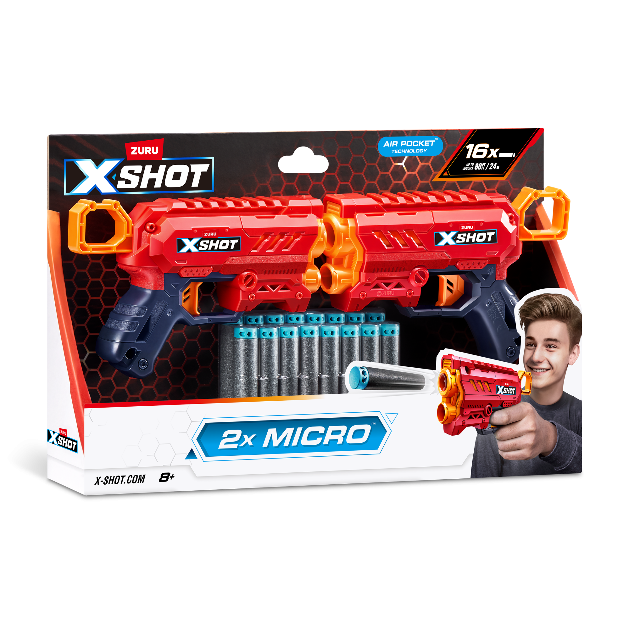 Игровой набор ZURU X-Shot EXCEL Микро ДУО (2 бластера, 16 снарядов)