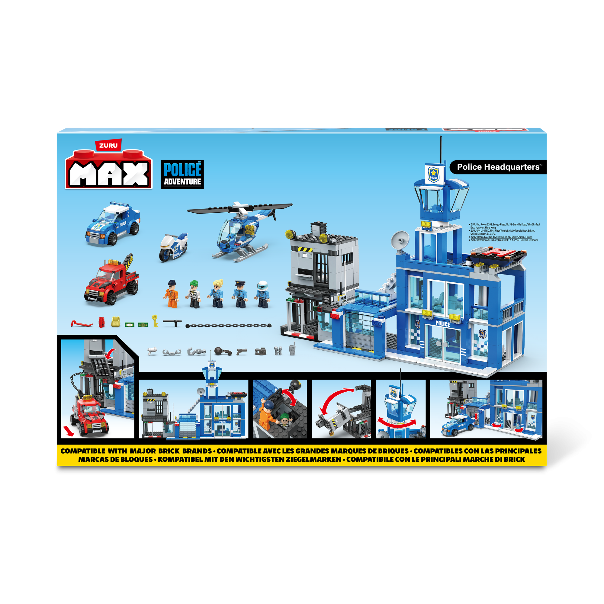 Конструктор ZURU MAX "Городские приключения" Полицейский участок S1, 889 дет.