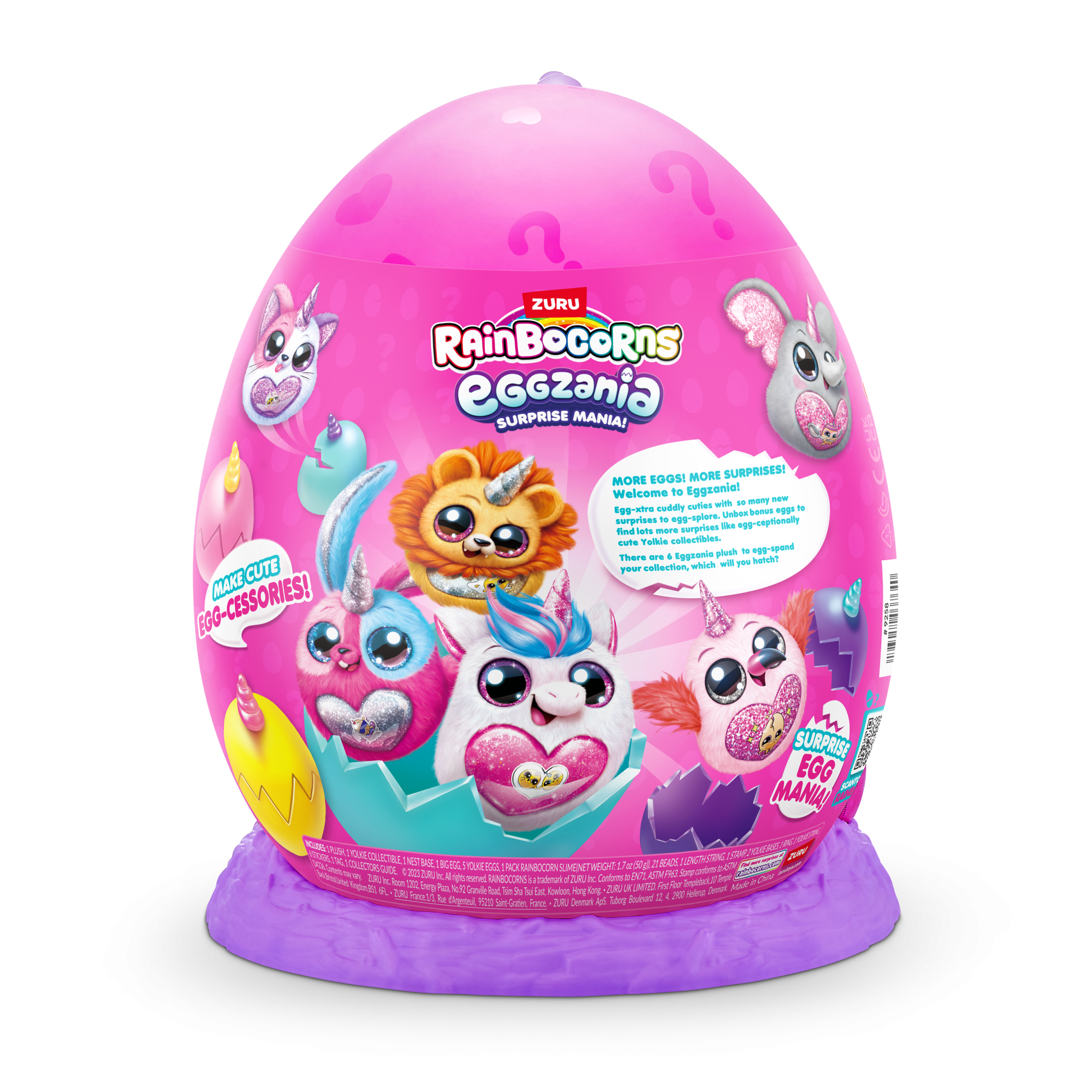 Игровой набор-сюрприз ZURU Rainbocorns Eggzania S1 с акс. в асс.