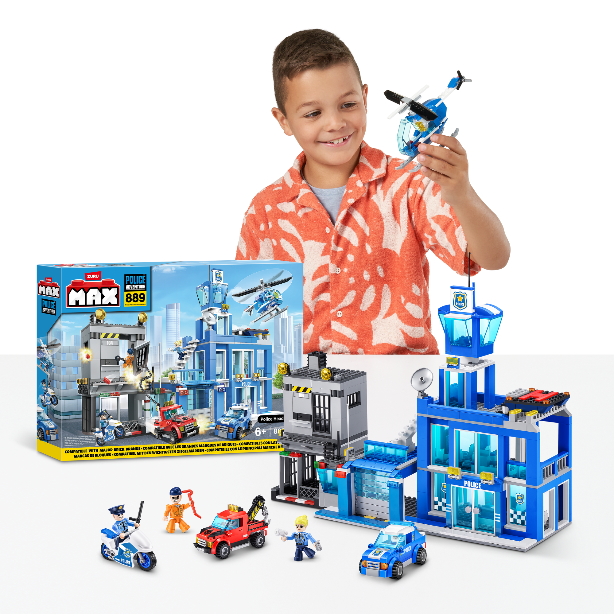 Конструктор ZURU MAX "Городские приключения" Полицейский участок S1, 889 дет.