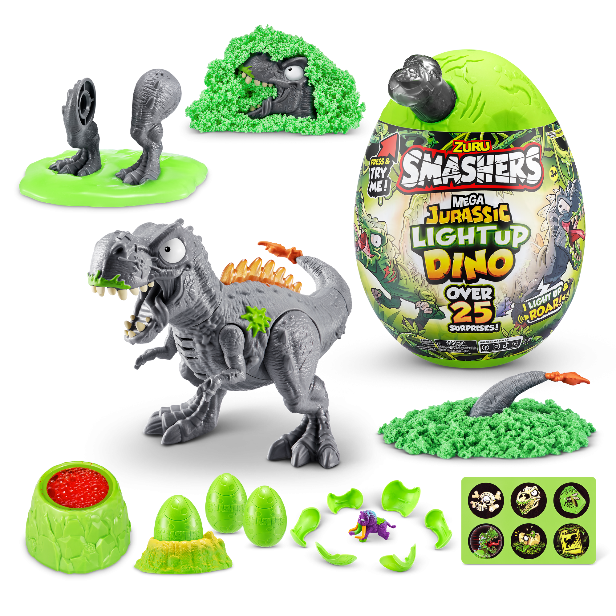 Игрушка Zuru Smashers: "Mega Jurassic Light-Up Dino", в ассортименте
