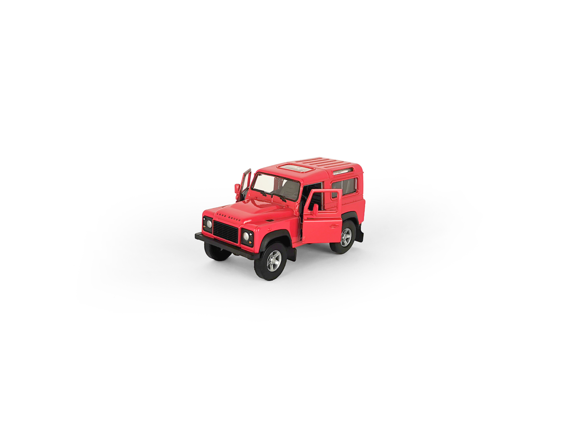 Машинка WELLY 1:38 Land Rover Defender I, пруж. мех., цв. в асс.