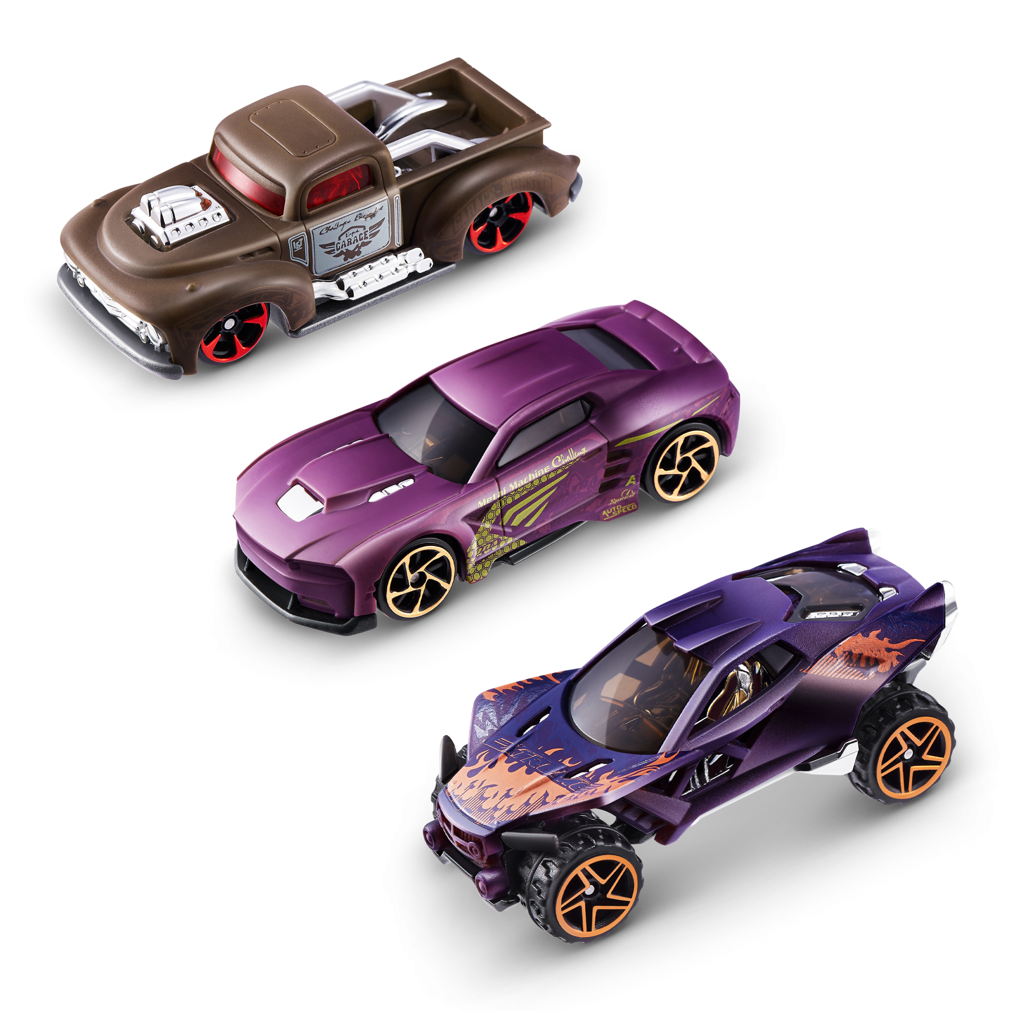 Набор машинок ZURU Metal Machines хамелеон в асс., 3шт.