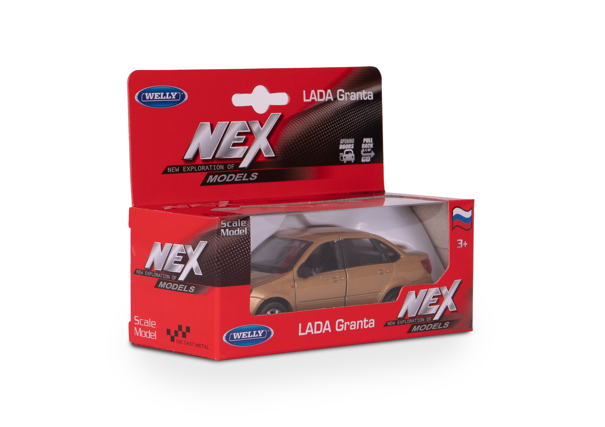 Машинка WELLY 1:38 LADA Granta, пруж. мех., цвет в асс.