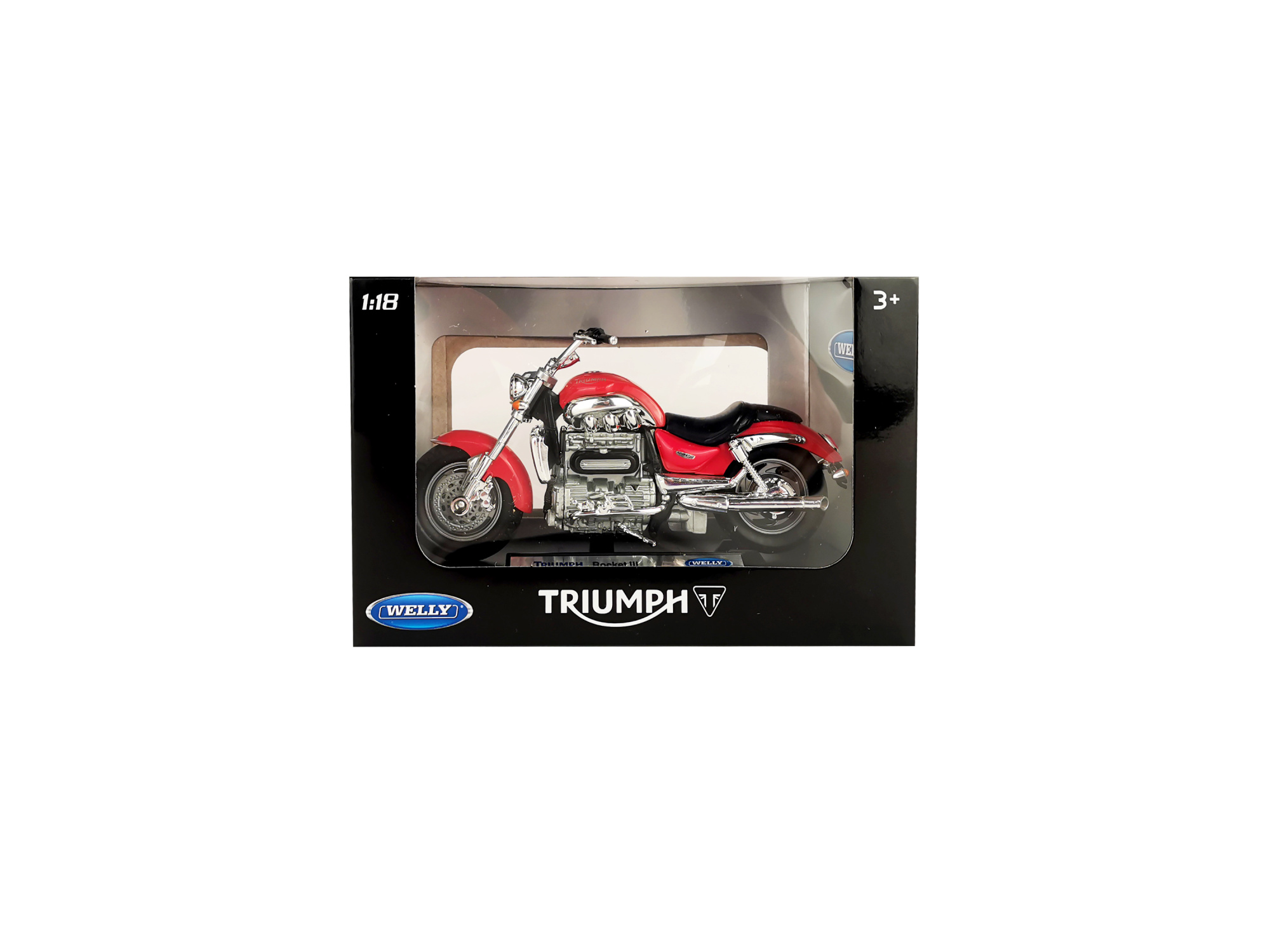 Мотоцикл WELLY 1:18 Triumph Rocket III, красный